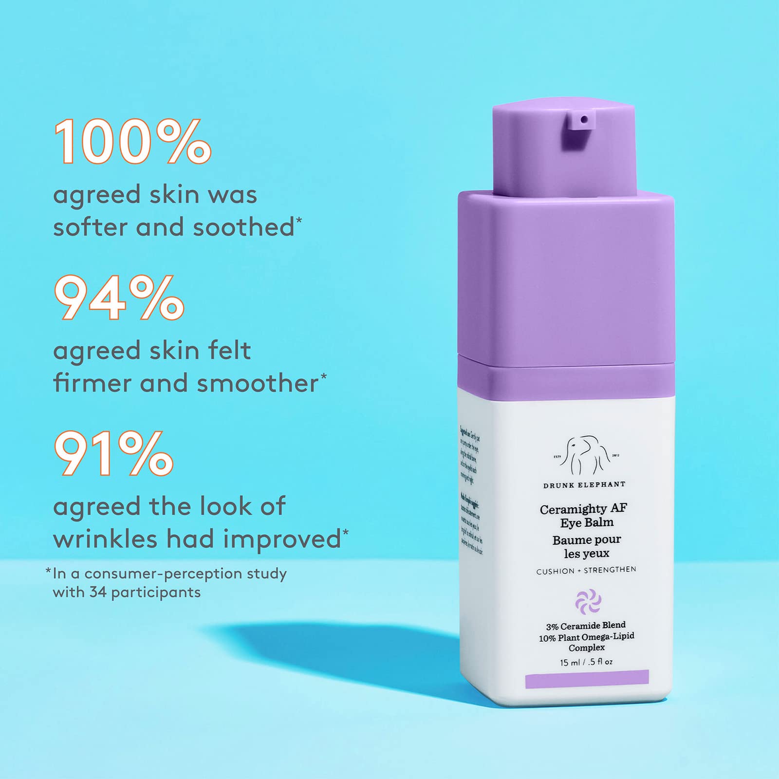 Foto 5 pulgar | Bálsamo De Ojos Drunk Elephant Ceramighty Af Para Mujer 15 Ml - Venta Internacional.
