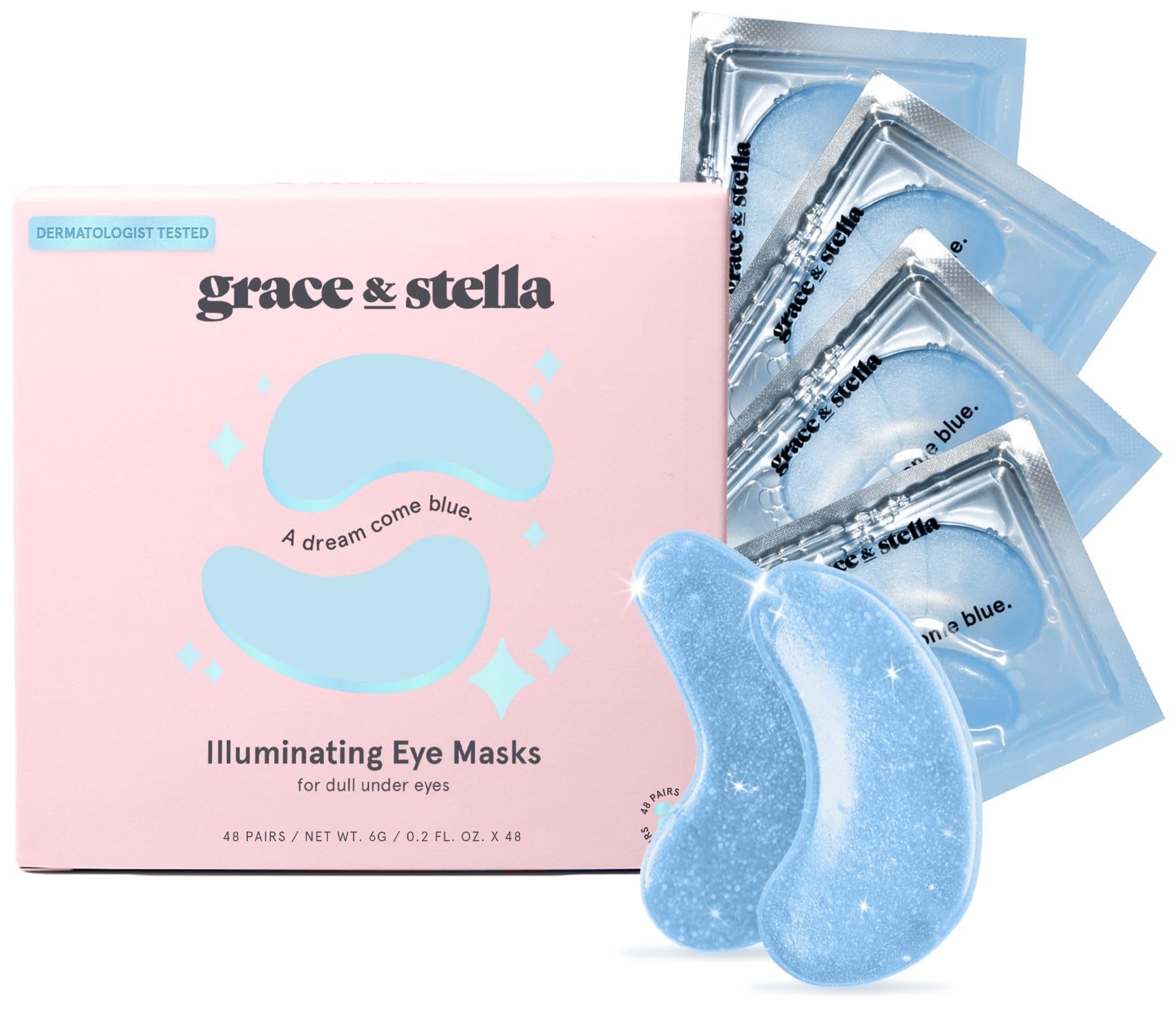 Foto 2 pulgar | Mascarilla Para Debajo De Los Ojos Grace & Stella Reduce Las Ojeras, 48 Pares - Venta Internacional.