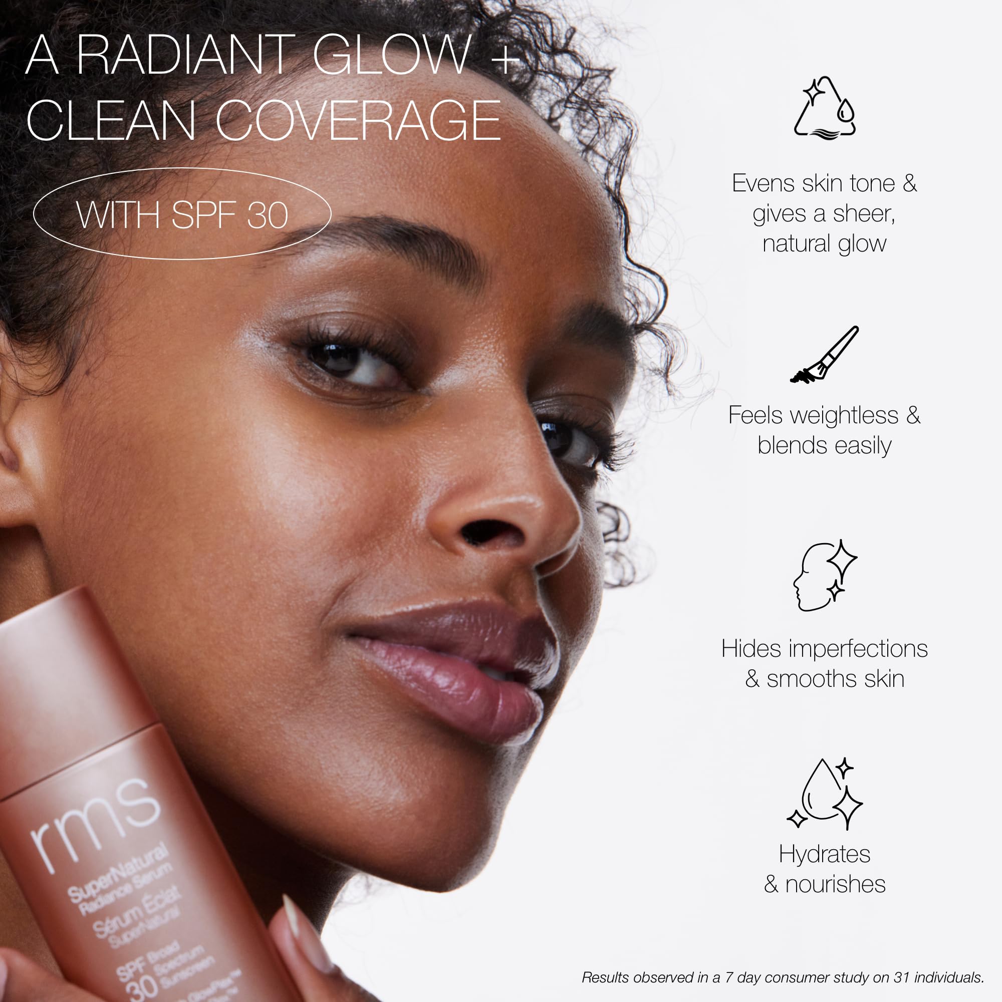 Foto 6 pulgar | Sérum Protector Solar Rms Beauty Supernatural Radiance Spf 30 - Venta Internacional.