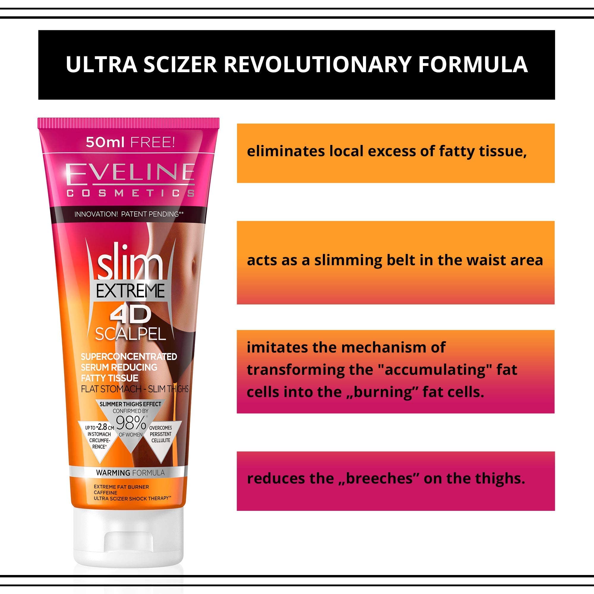 Foto 4 pulgar | Sérum Eveline Cosmetics Slim Extreme 4d Para Reducir La Grasa - Venta Internacional.