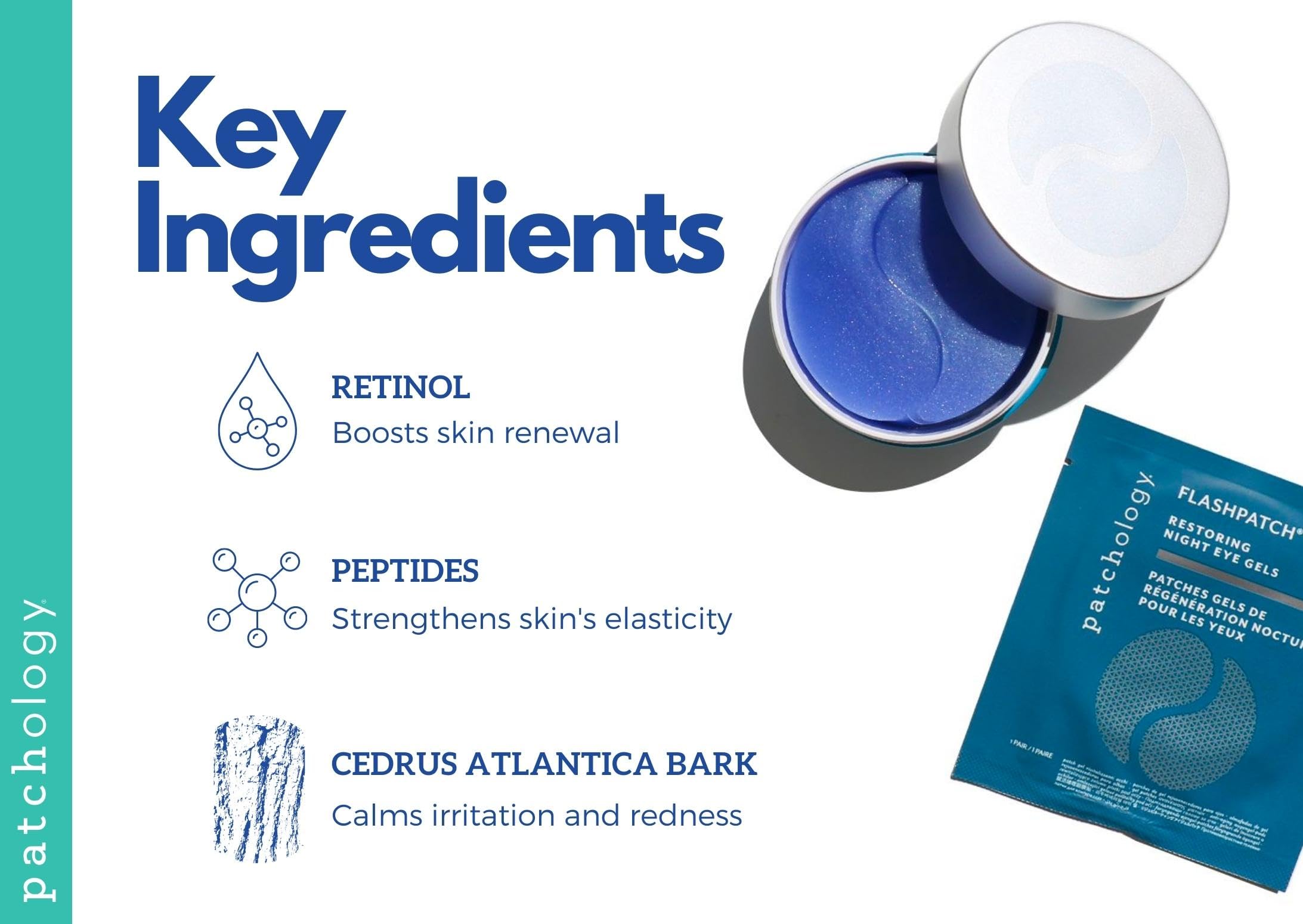 Foto 4 pulgar | Parches De Gel Para Ojos Patchology Restoring Con Retinol Y Colágeno - Venta Internacional.