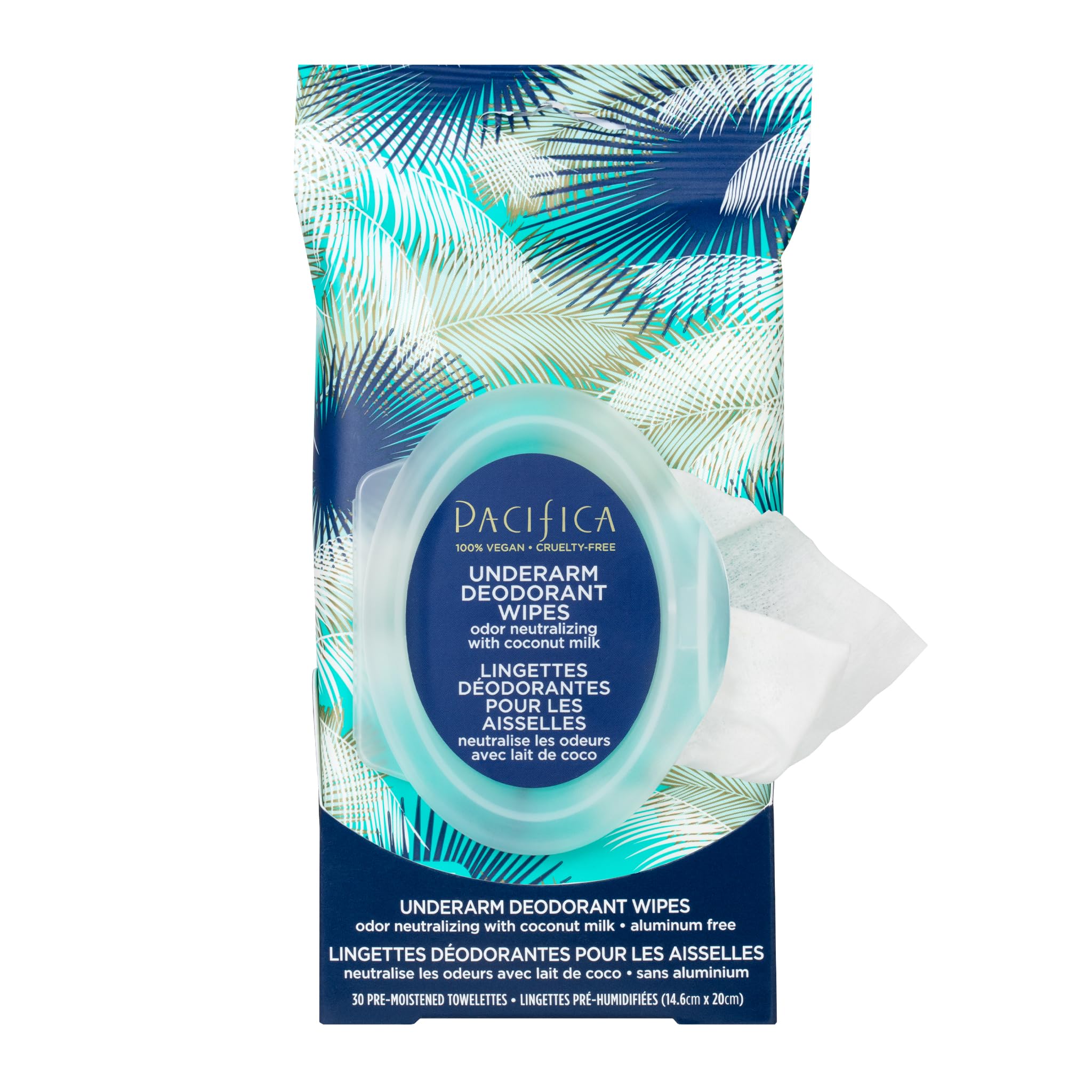 Foto 2 pulgar | Toallitas Desodorantes Pacifica Beauty Con Leche De Coco, 30 Unidades - Venta Internacional.