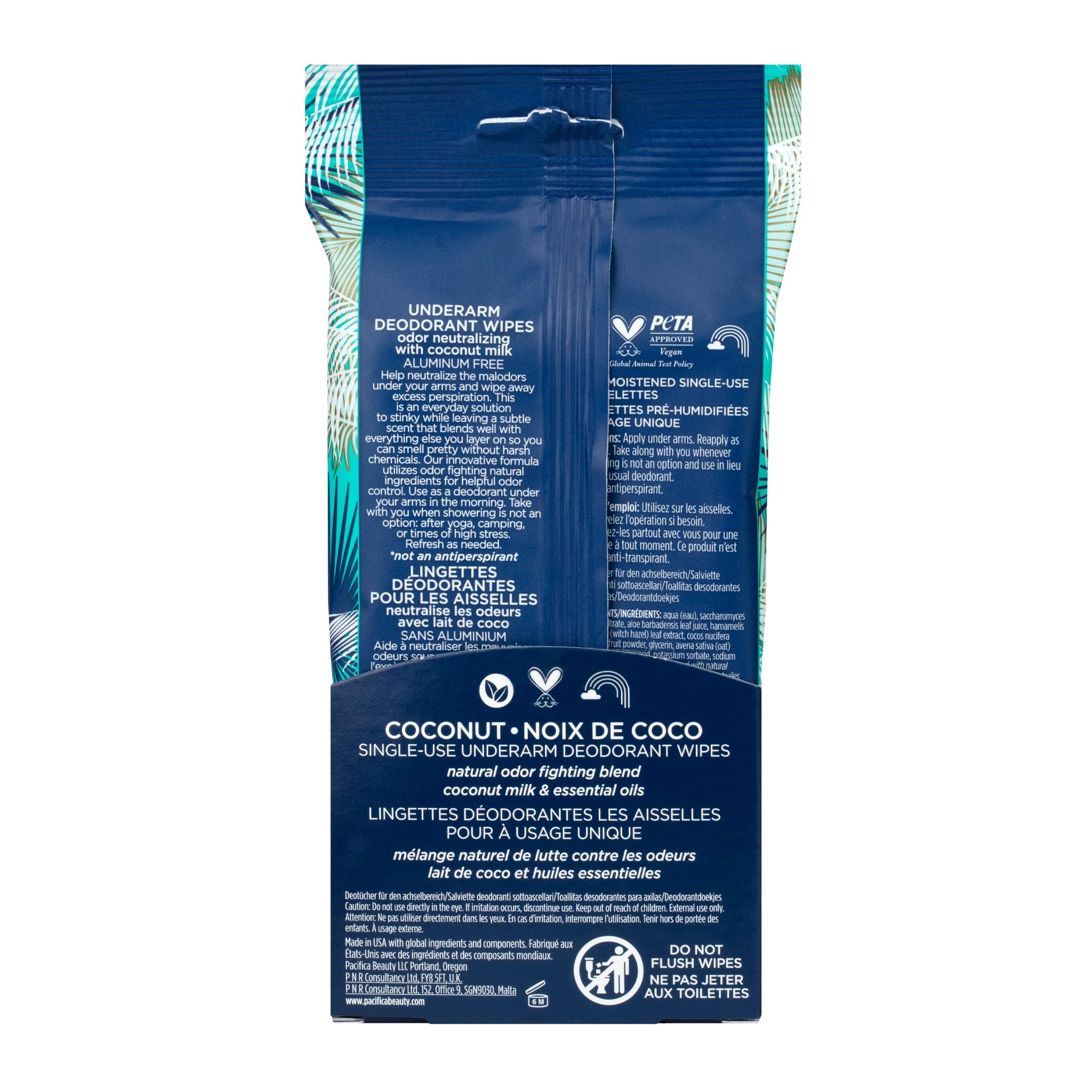Foto 4 | Toallitas Desodorantes Pacifica Beauty Con Leche De Coco, 30 Unidades - Venta Internacional.