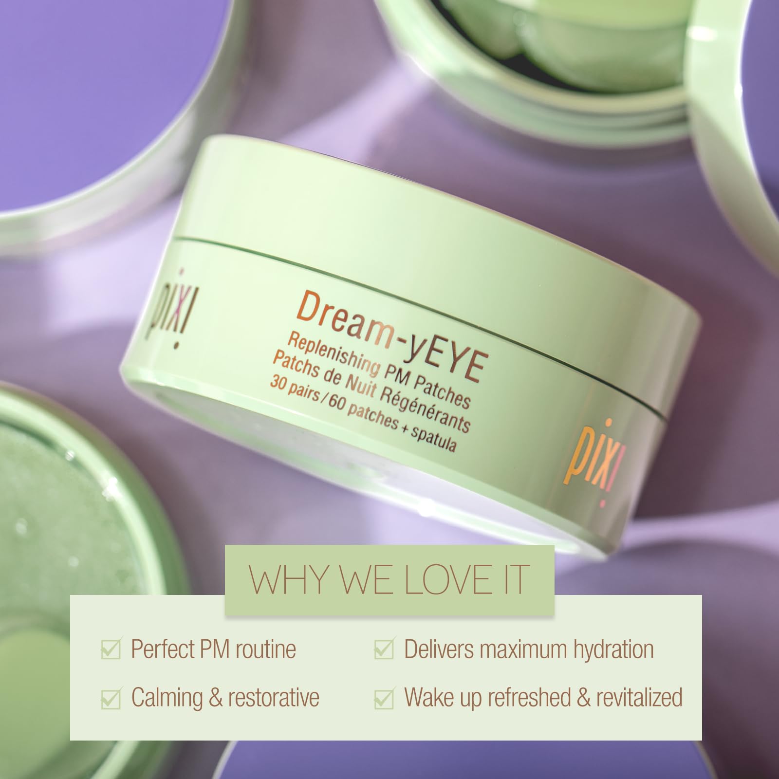 Foto 5 | Parches De Hidrogel Para Debajo De Los Ojos Pixi Beauty Dream-yeye, 30 Pares - Venta Internacional.