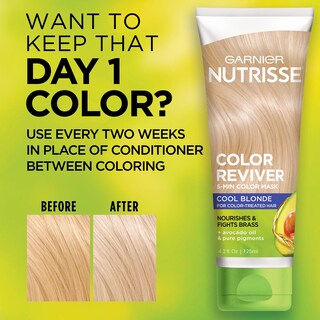 Foto 4 | Mascarilla Capilar Garnier Nutrisse Color Reviver Cool Blonde 125 Ml X2 - Venta Internacional.