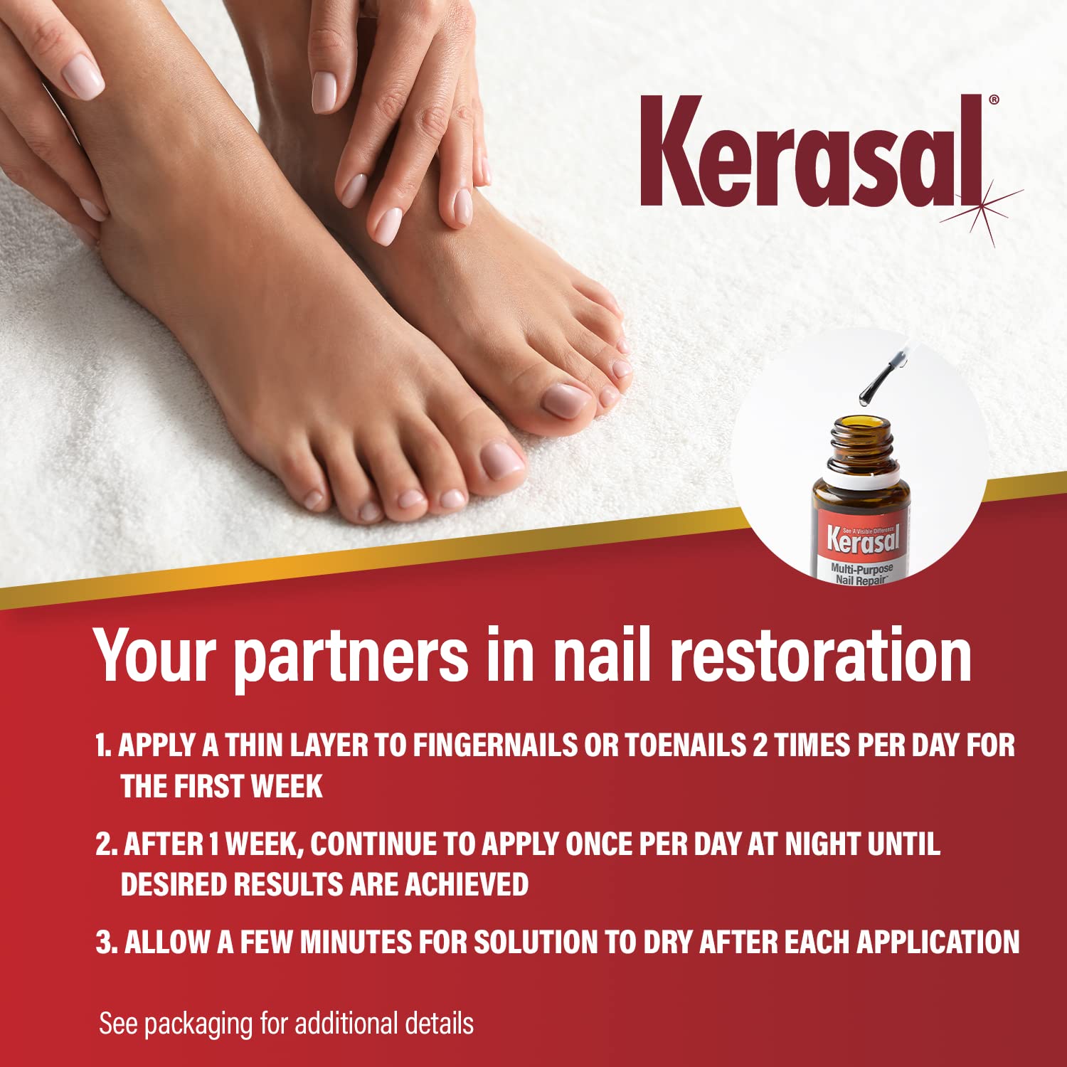 Foto 6 pulgar | Solución Reparadora De Uñas Kerasal, Multiusos, 12,7 Ml, Para Uñas - Venta Internacional.