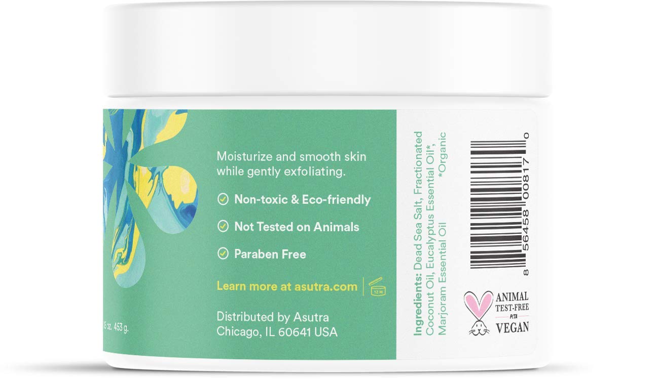 Foto 3 | Exfoliante Corporal Asutra Aceite Esencial De Sal Del Mar Muerto 480 Ml - Venta Internacional.
