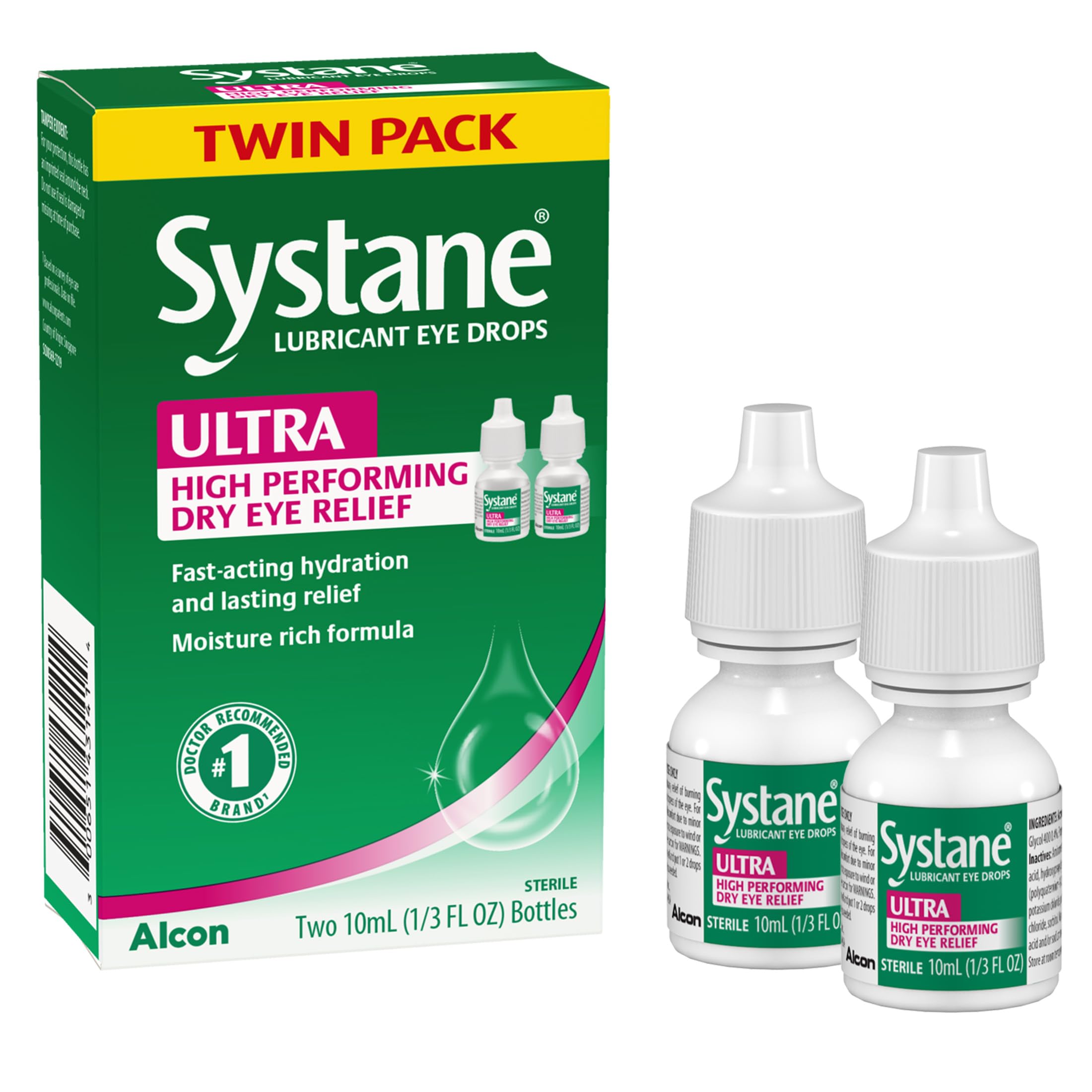 Foto 1 | Eye Drops Systane Ultra Lubricant, Paquete Doble De 10 Ml - Venta Internacional.