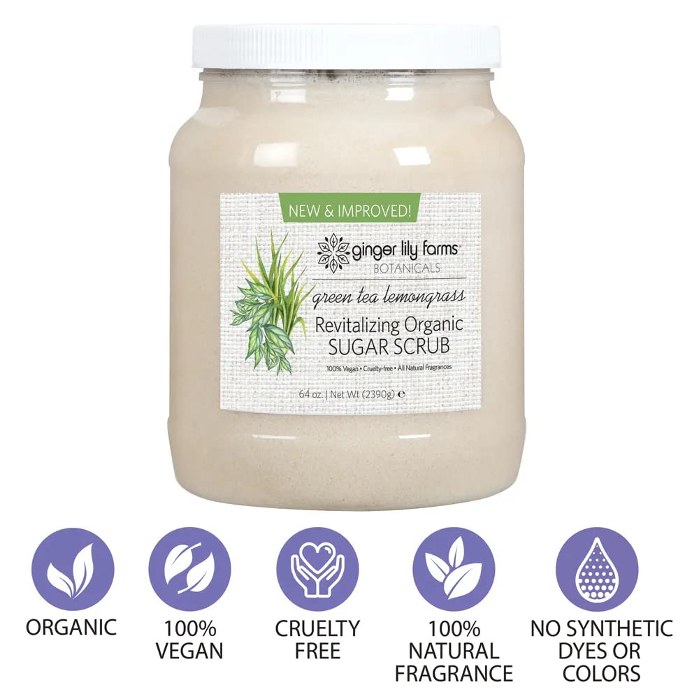 Foto 4 pulgar | Exfoliante Con Azúcar Ginger Lily Farms Botanicals, Revitalizante, 1,9 L - Venta Internacional.