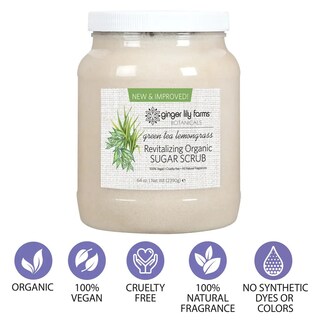Foto 3 | Exfoliante Con Azúcar Ginger Lily Farms Botanicals, Revitalizante, 1,9 L - Venta Internacional.