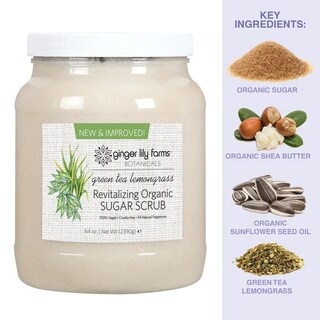 Foto 4 | Exfoliante Con Azúcar Ginger Lily Farms Botanicals, Revitalizante, 1,9 L - Venta Internacional.