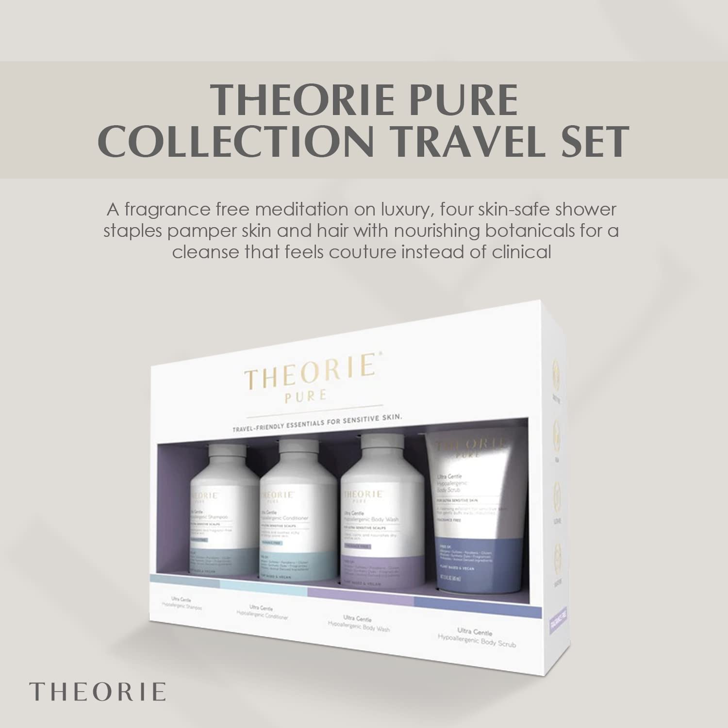 Foto 3 pulgar | Champú, Acondicionador Y Exfoliante Travel Set Theorie Pure Collection - Venta Internacional.