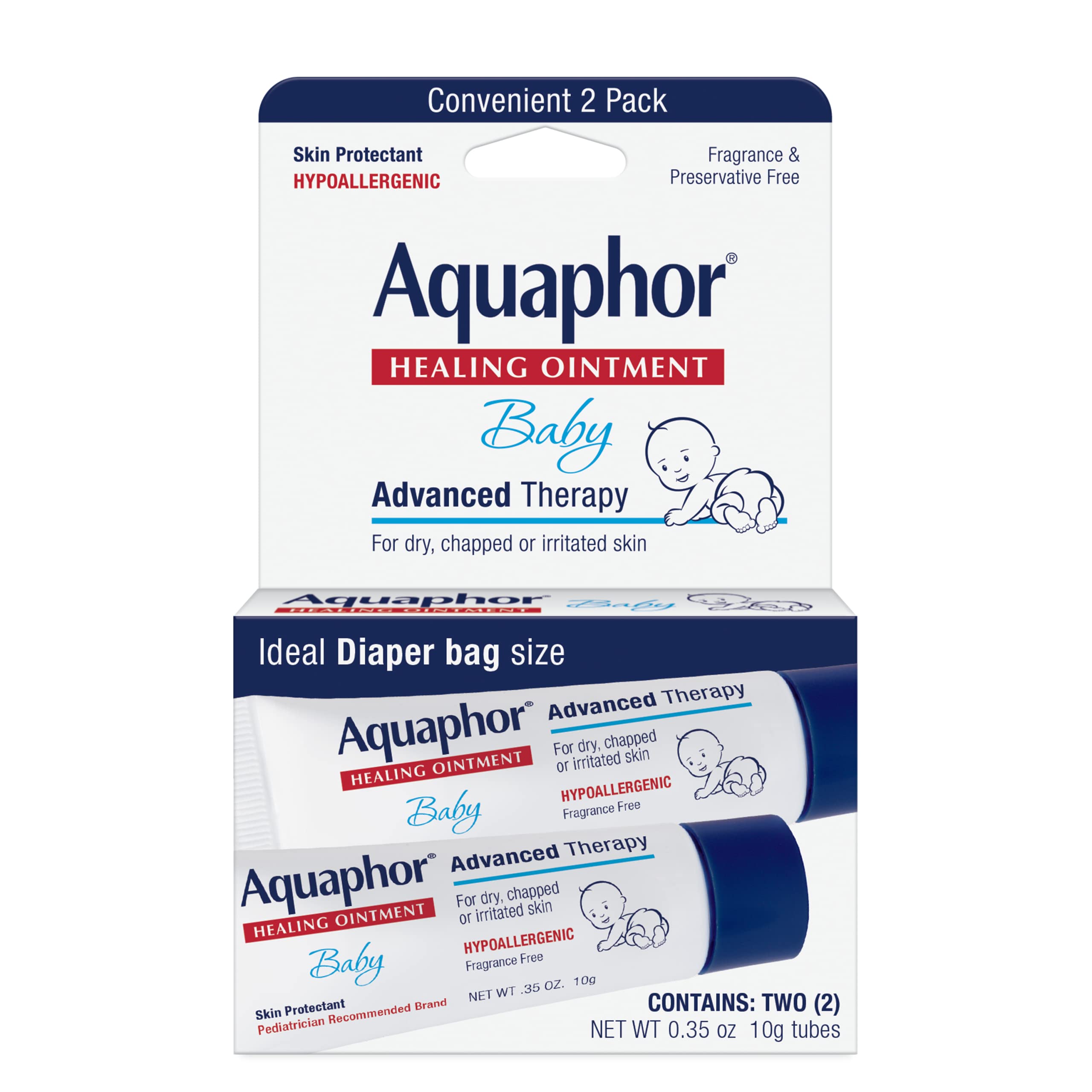 Foto 2 pulgar | Pomada Curativa Aquaphor Baby Advanced Therapy, 10 Ml, Paquete De 2 - Venta Internacional.