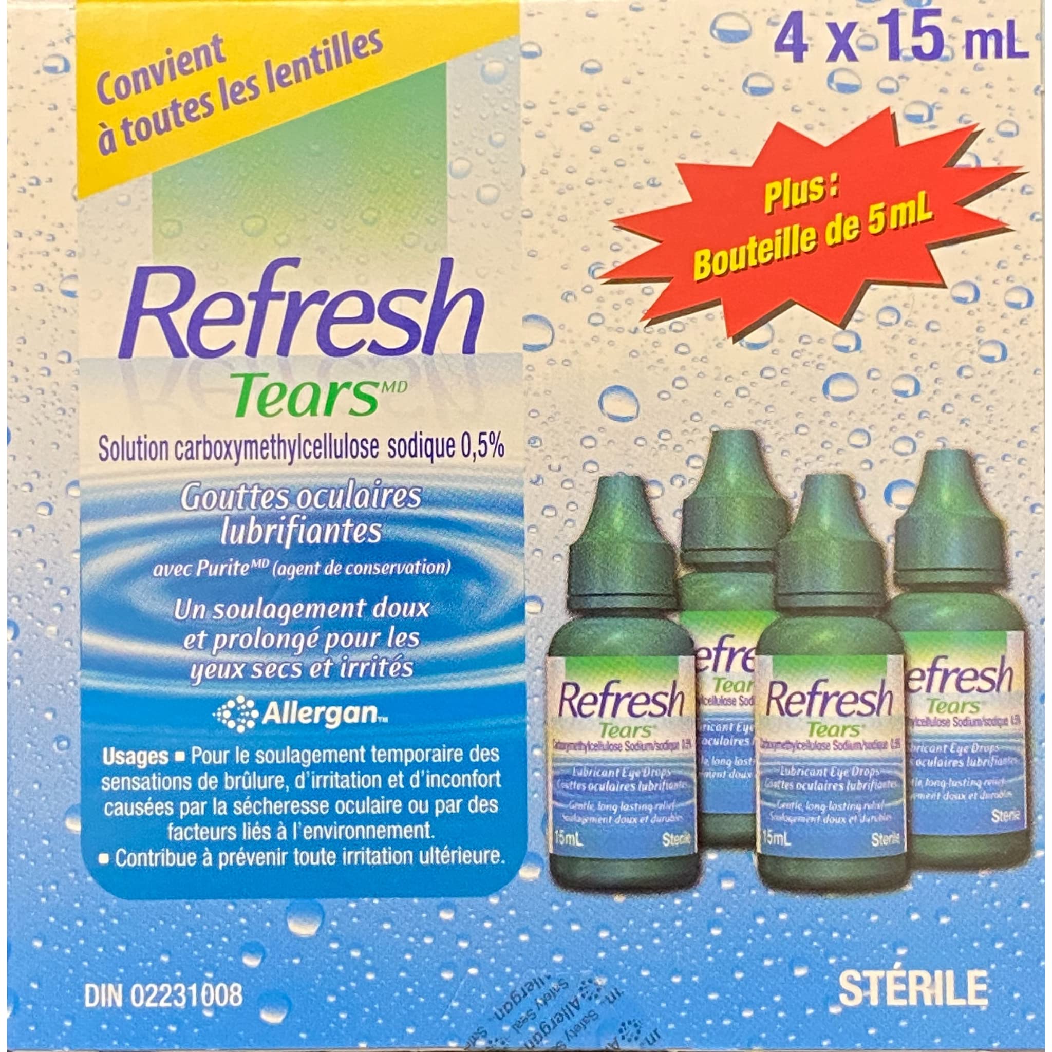 Foto 4 pulgar | Lubricante Eye Drops Refresh Tears, 4 X 15 Ml, 1 X 5 Ml - Venta Internacional.