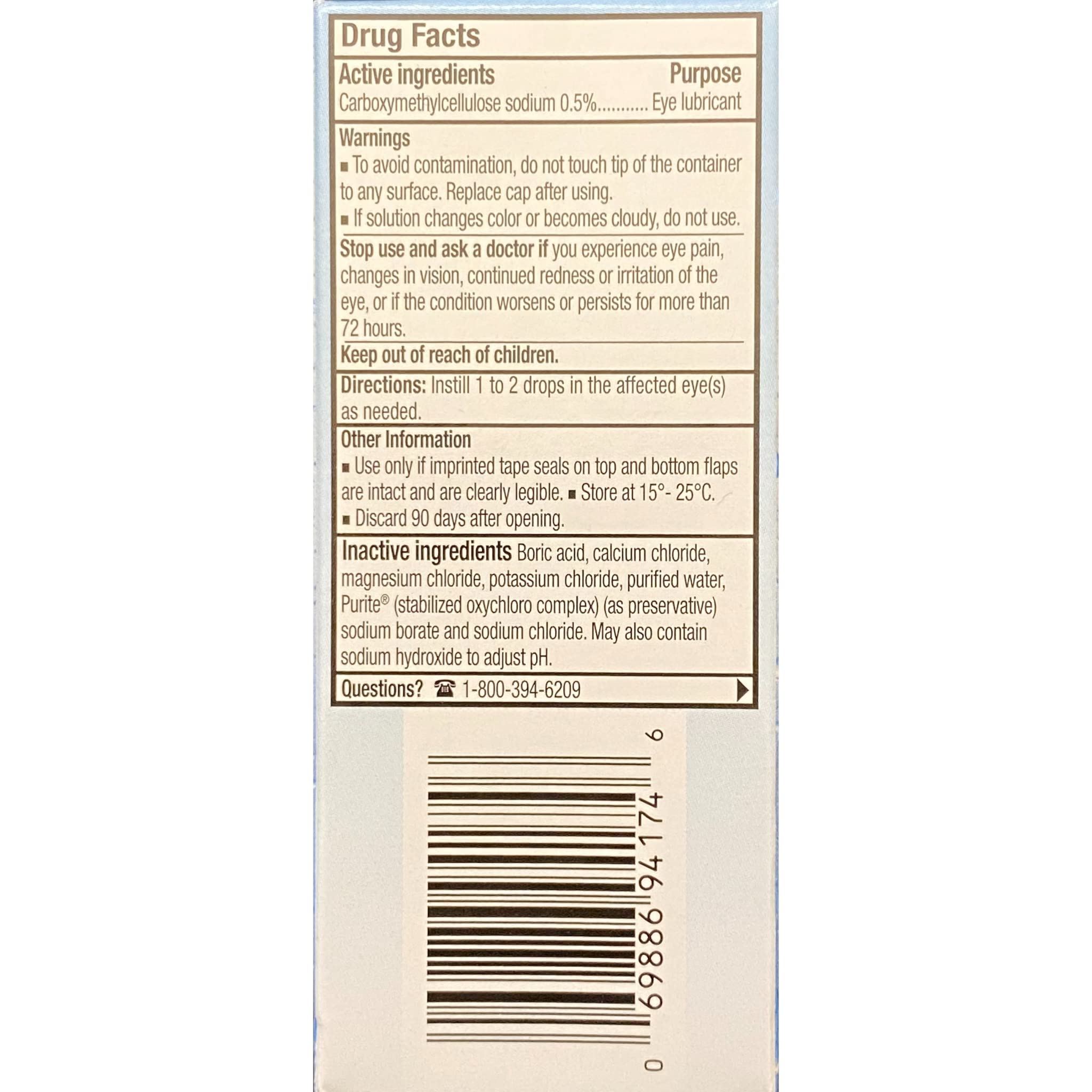 Foto 6 pulgar | Lubricante Eye Drops Refresh Tears, 4 X 15 Ml, 1 X 5 Ml - Venta Internacional.