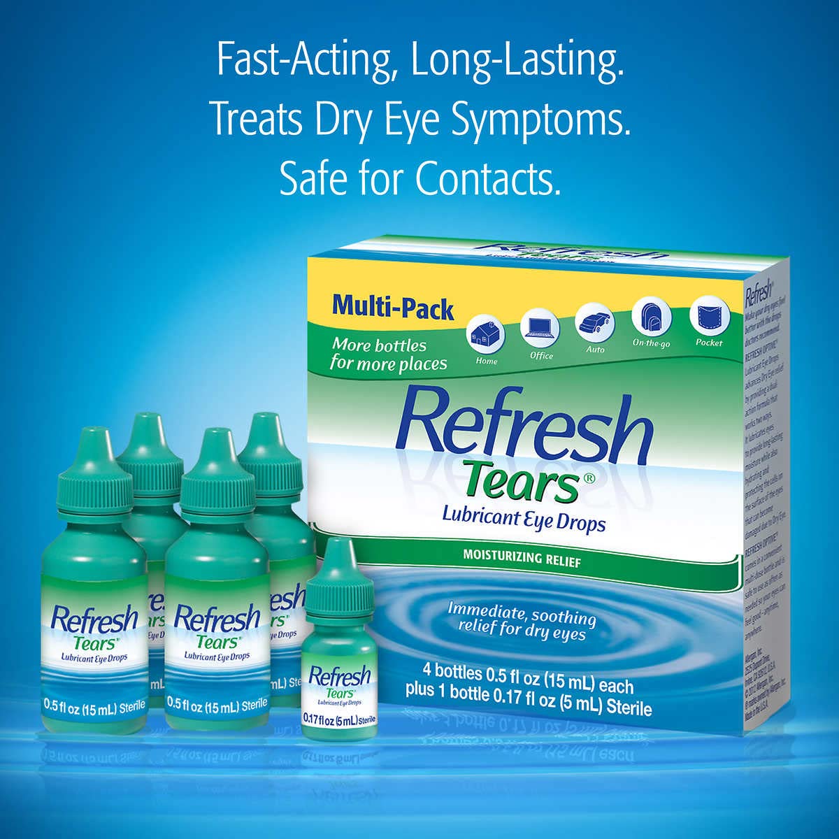 Foto 7 pulgar | Lubricante Eye Drops Refresh Tears, 4 X 15 Ml, 1 X 5 Ml - Venta Internacional.