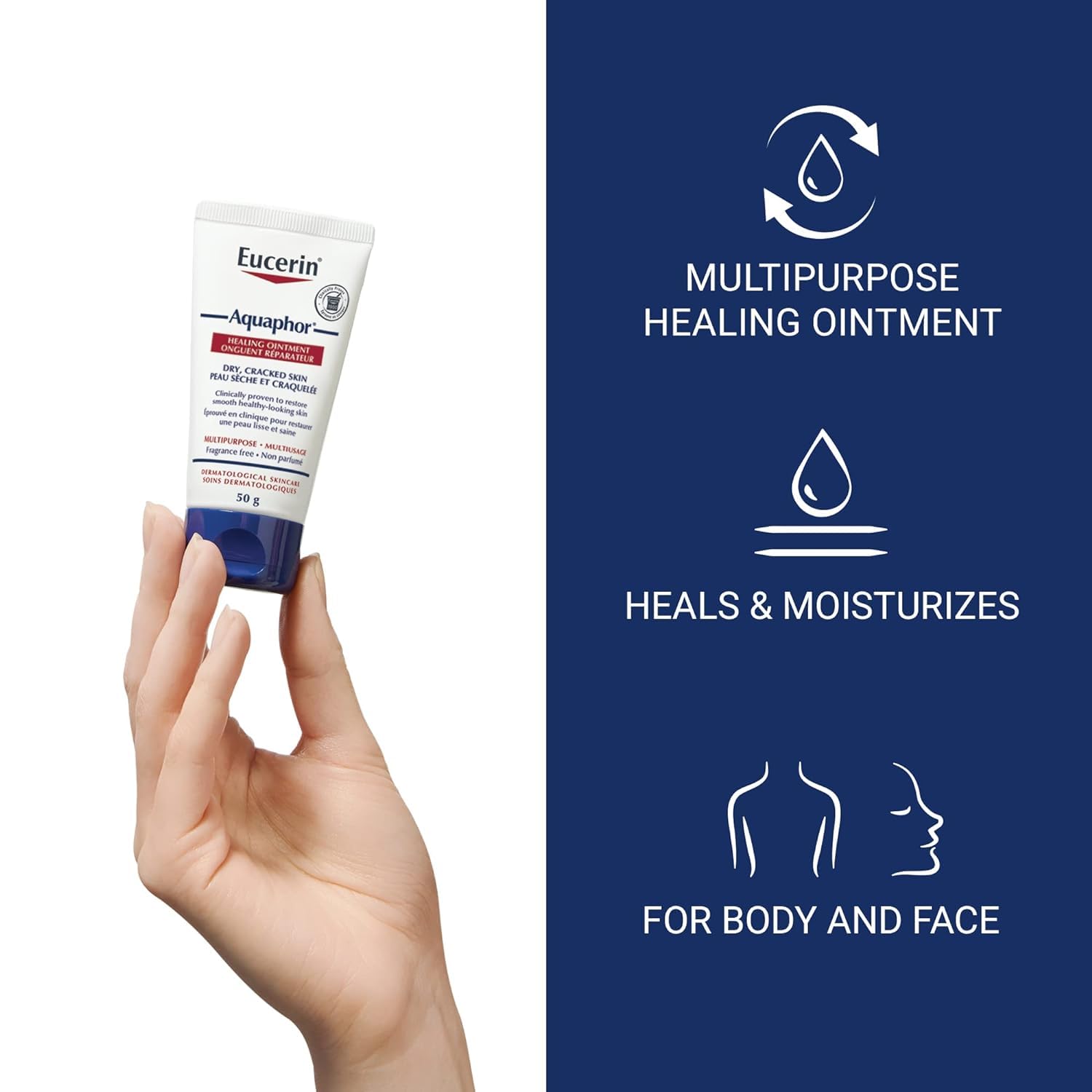 Foto 4 pulgar | Pomada Para La Piel Aquaphor Healing Advanced Therapy, Paquete De 50 Ml, Paquete De 5 - Venta Internacional.