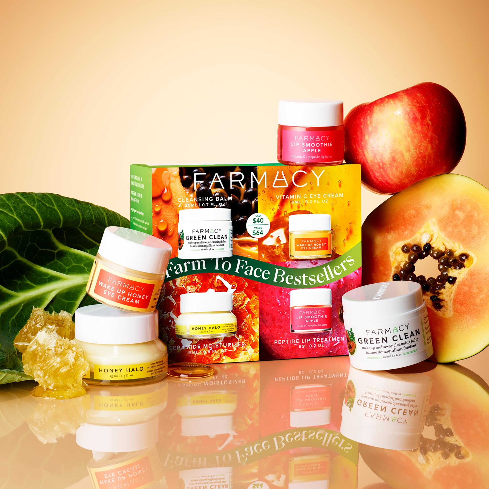 Foto 2 | Set De Cuidado De La Piel Farmacy Bestsellers Green Clean, Honey Halo + - Venta Internacional.
