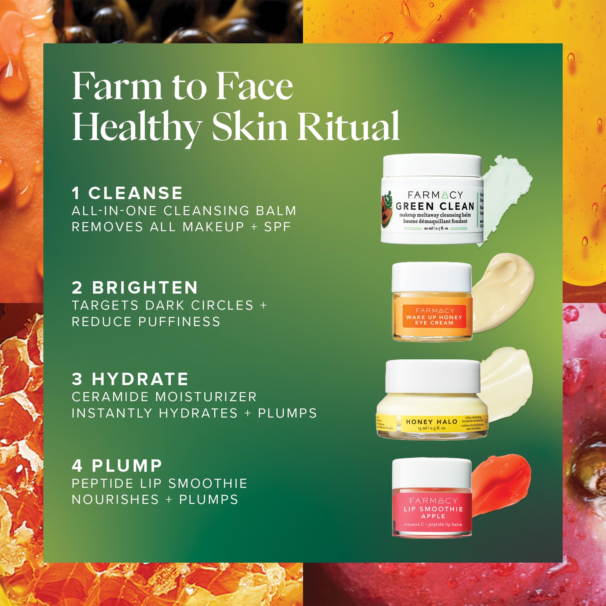 Foto 3 | Set De Cuidado De La Piel Farmacy Bestsellers Green Clean, Honey Halo + - Venta Internacional.