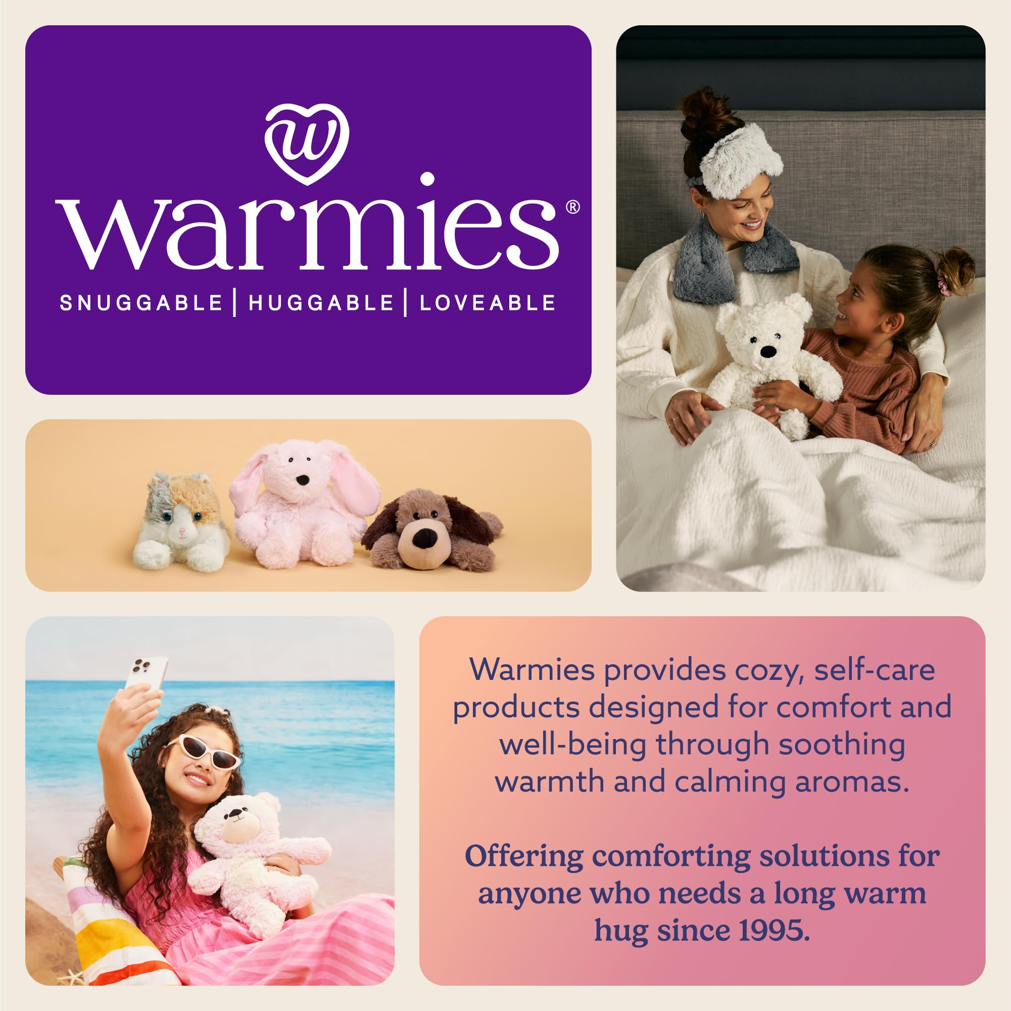Foto 6 | Máscara De Ojos Para Microondas Warmies Warming & Comfort Grey - Venta Internacional.