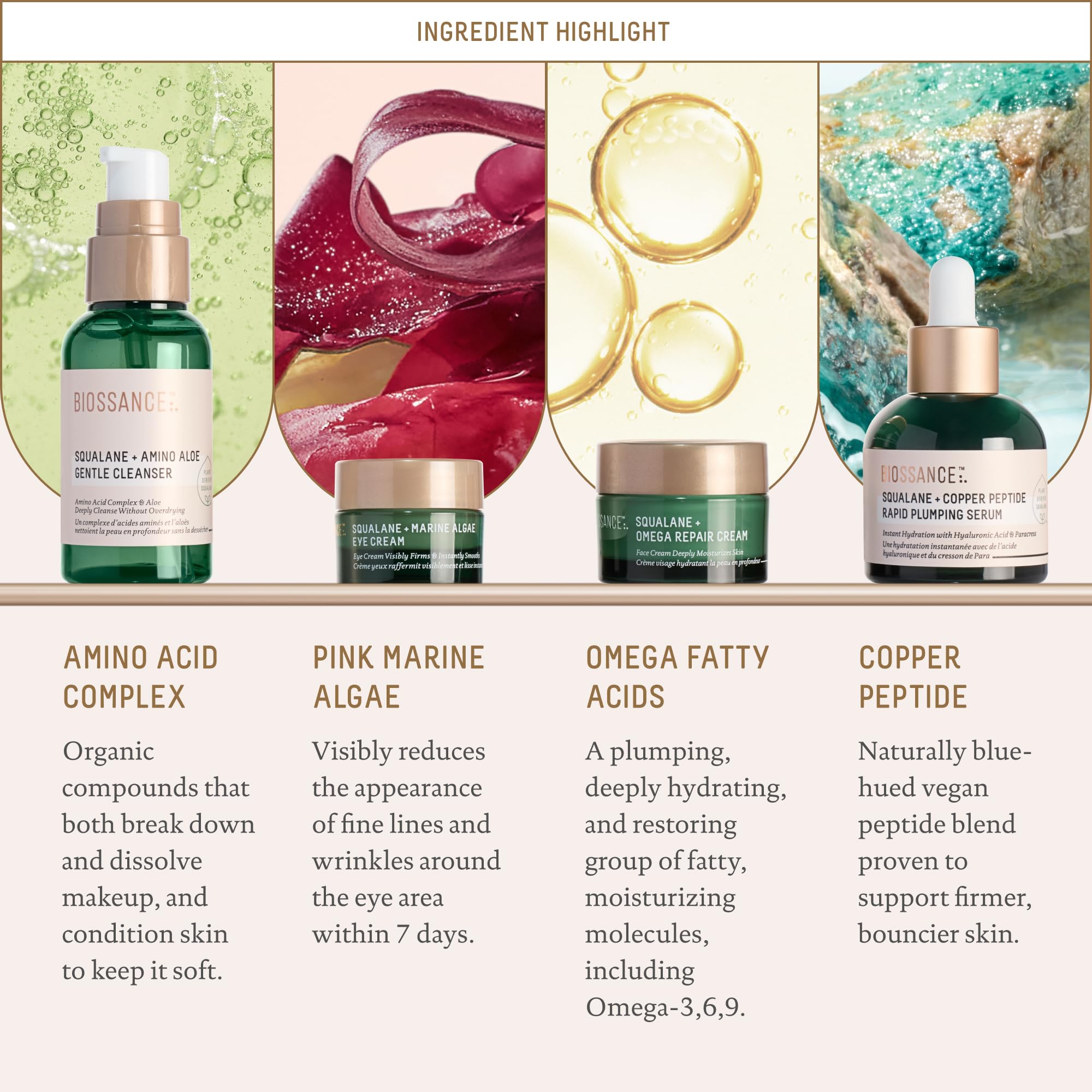Foto 5 pulgar | Set De Cuidado De La Piel Biossance Plump & Hydrate Con Limpiador, Sérum Y Crema - Venta Internacional.