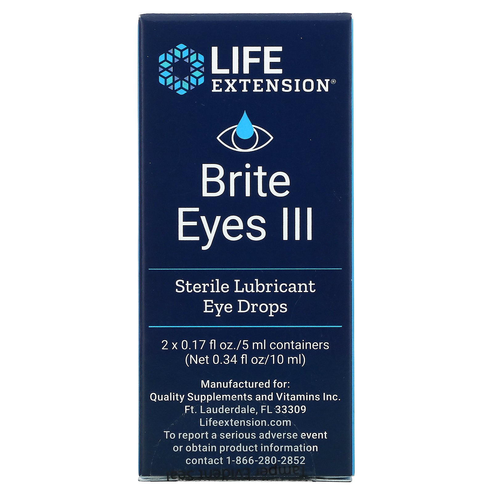 Eye Drops Life Extension Brite Eyes Iii, 5 Ml (0.17 Fl Oz), 2 Frascos - Venta Internacional.