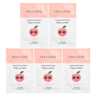 Foto 1 | Mascarillas Idealove Superfood Skin Savior Pretty Peach 20 Ml X5 - Venta Internacional.