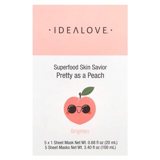 Foto 2 | Mascarillas Idealove Superfood Skin Savior Pretty Peach 20 Ml X5 - Venta Internacional.