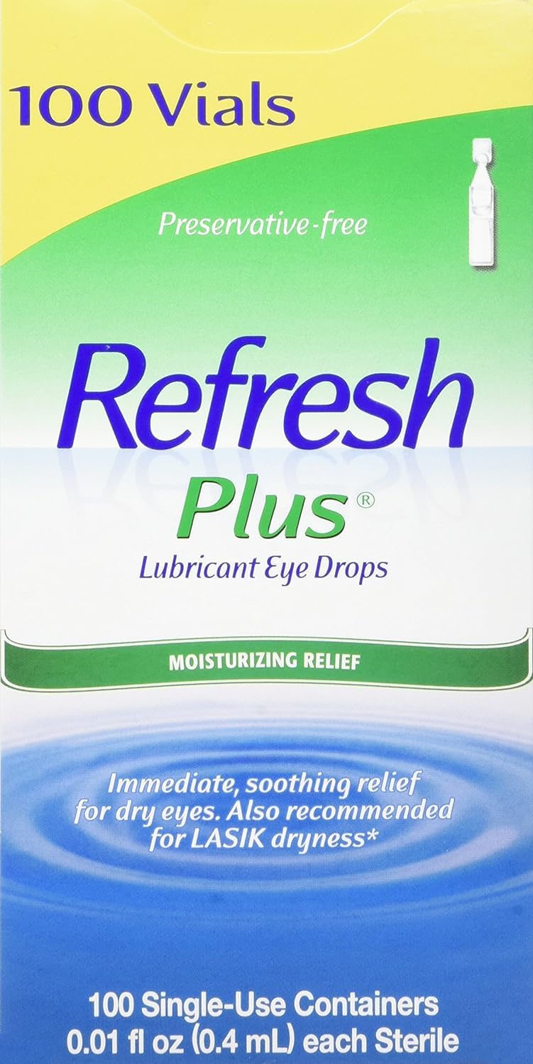 Lubricante Eye Drops Refresh Plus  Alivio Duradero  100 Ampollas - Venta Internacional.