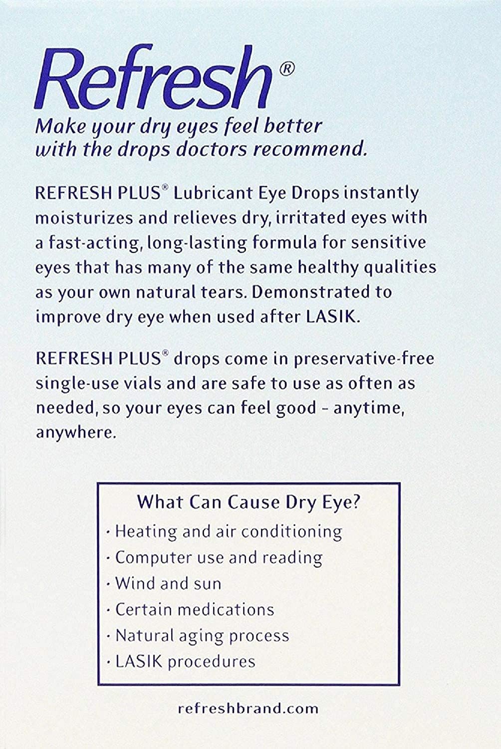 Foto 4 pulgar | Lubricante Eye Drops Refresh Plus  Alivio Duradero  100 Ampollas - Venta Internacional.