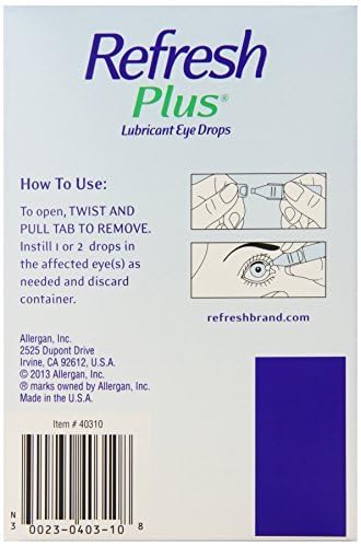 Foto 6 pulgar | Lubricante Eye Drops Refresh Plus  Alivio Duradero  100 Ampollas - Venta Internacional.