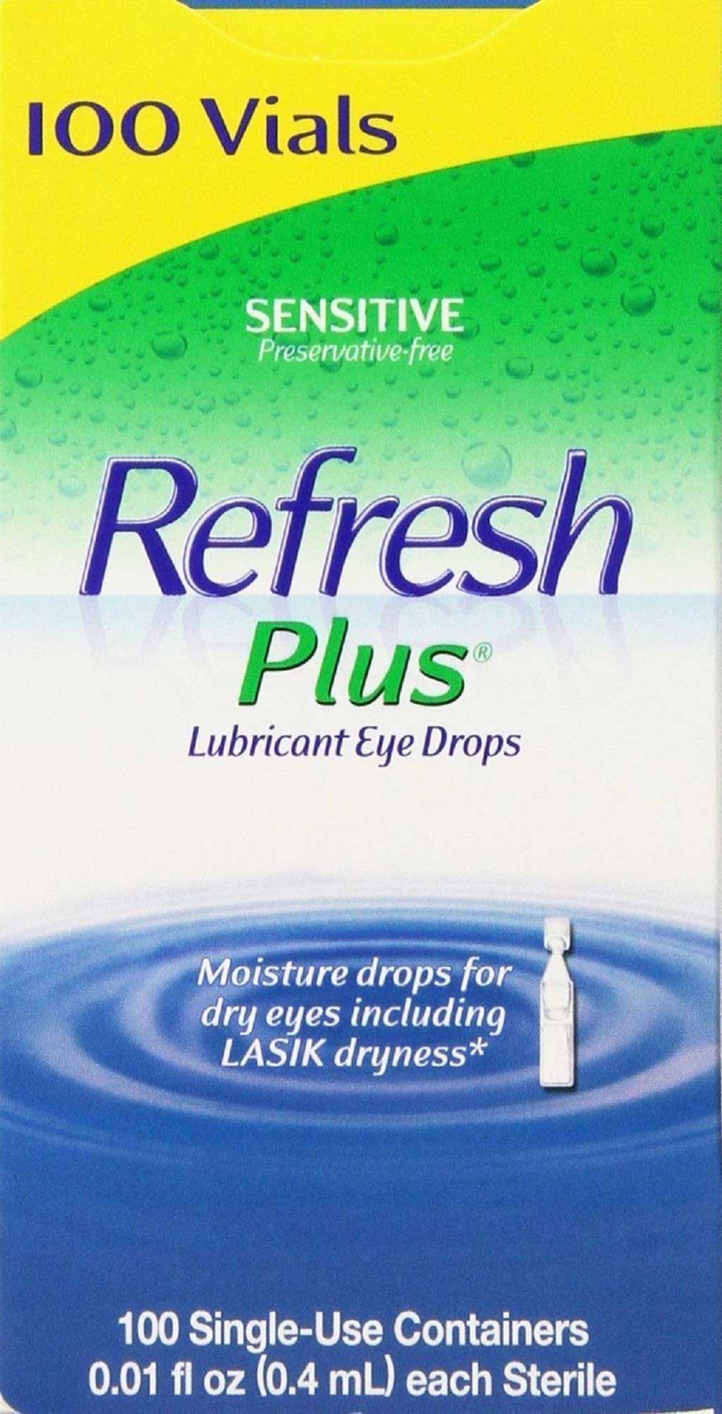 Lubricante Eye Drops Refresh Plus Allergan  100 Ampollas - Venta Internacional.