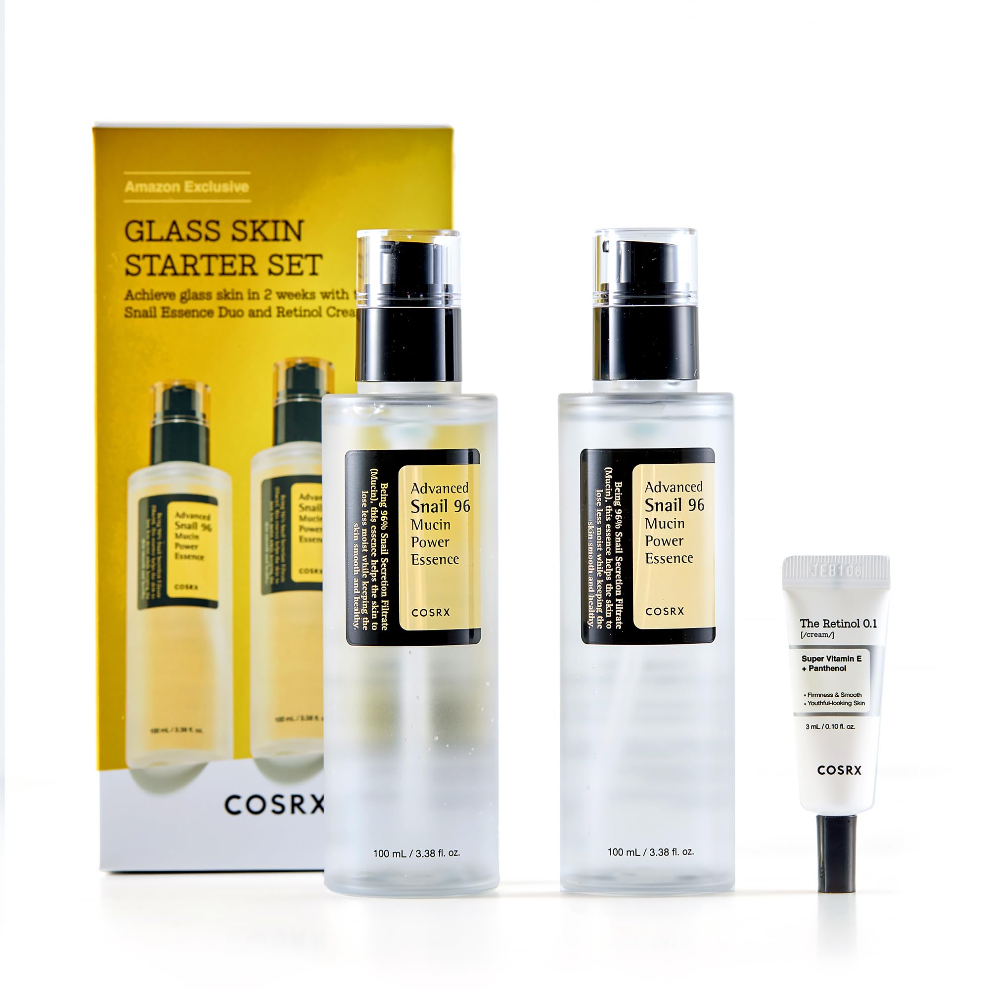 Set De Cuidado De La Piel Cosrx Glass Skin Con Esencia De Caracol Y Crema De Retinol - Venta Internacional.