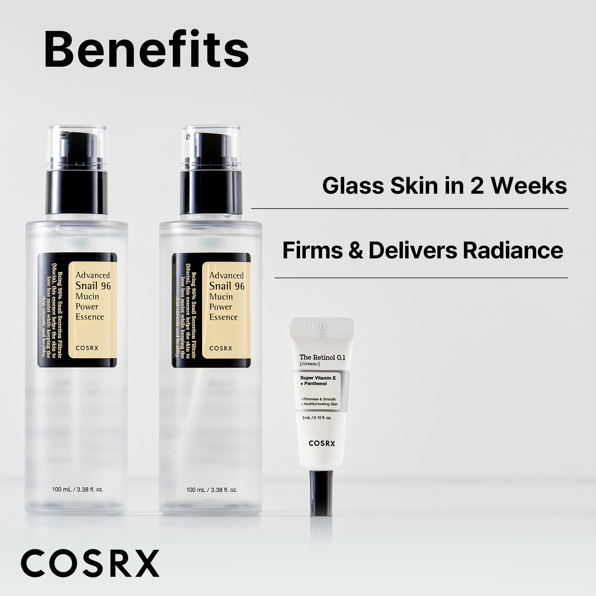 Foto 5 pulgar | Set De Cuidado De La Piel Cosrx Glass Skin Con Esencia De Caracol Y Crema De Retinol - Venta Internacional.