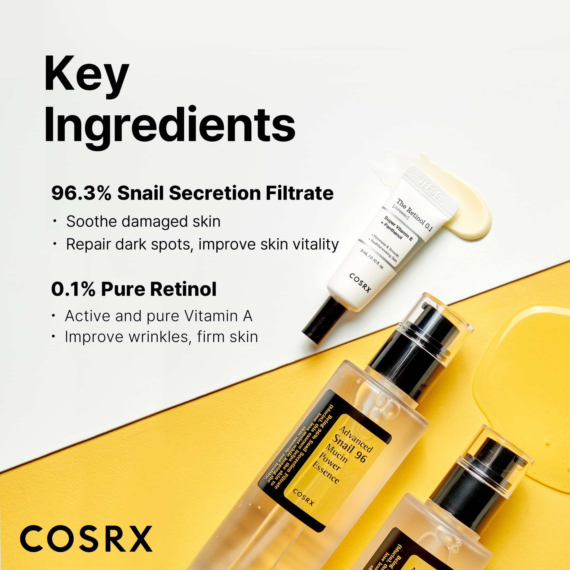 Foto 6 pulgar | Set De Cuidado De La Piel Cosrx Glass Skin Con Esencia De Caracol Y Crema De Retinol - Venta Internacional.