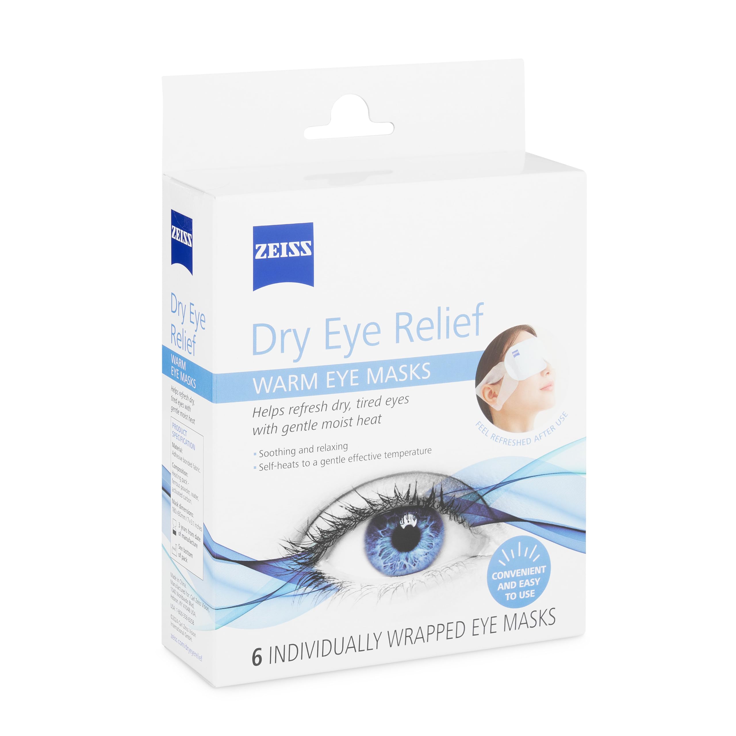 Foto 3 pulgar | Máscaras Para Ojos Zeiss Warm  6 Unidades  Para Aliviar Los Ojos Secos - Venta Internacional.