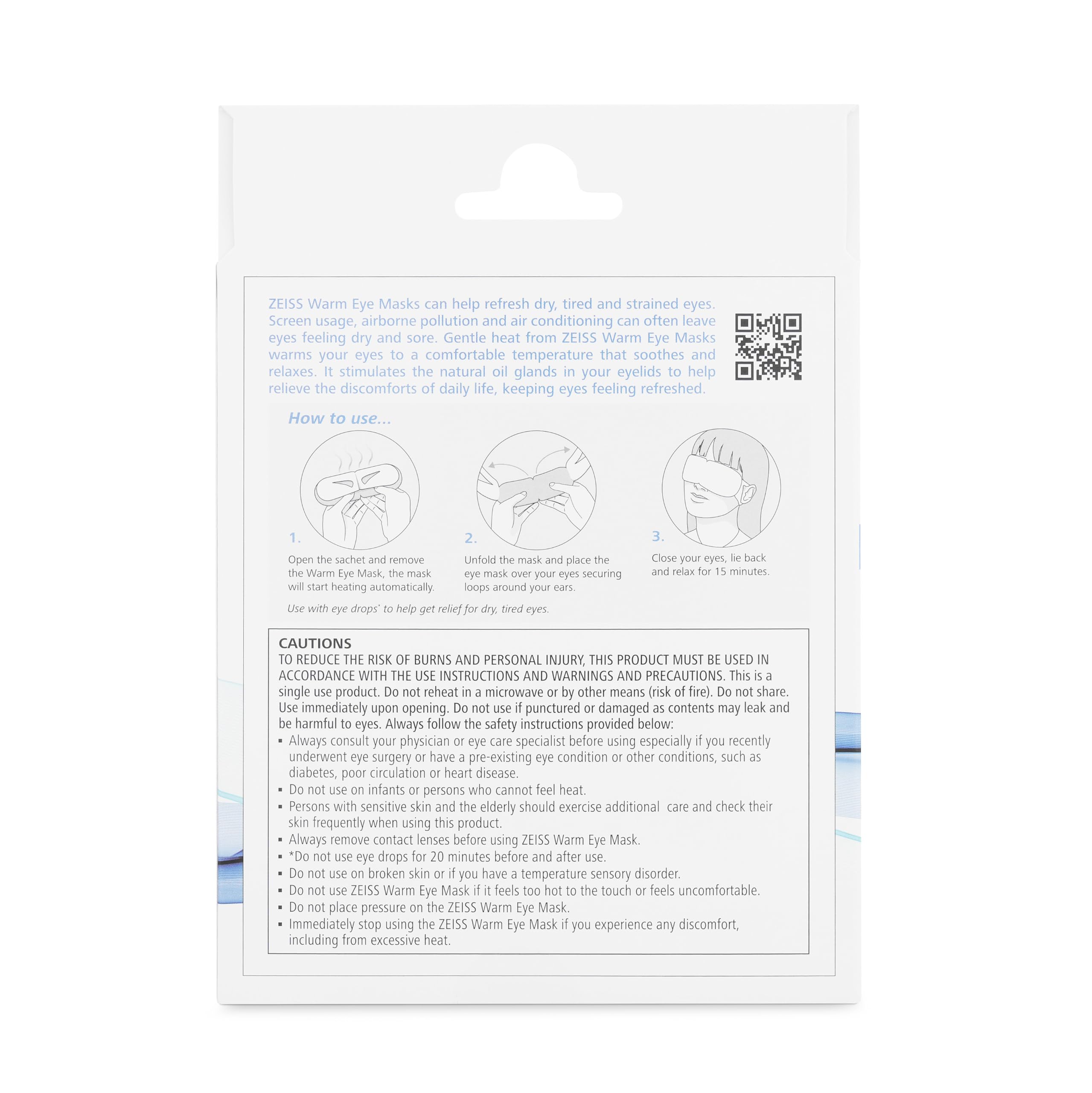 Foto 4 pulgar | Máscaras Para Ojos Zeiss Warm  6 Unidades  Para Aliviar Los Ojos Secos - Venta Internacional.