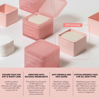 Foto 3 | Almohadilla De Colágeno Refill Mediheal 100 Pastillas Tónico Facial - Venta Internacional.