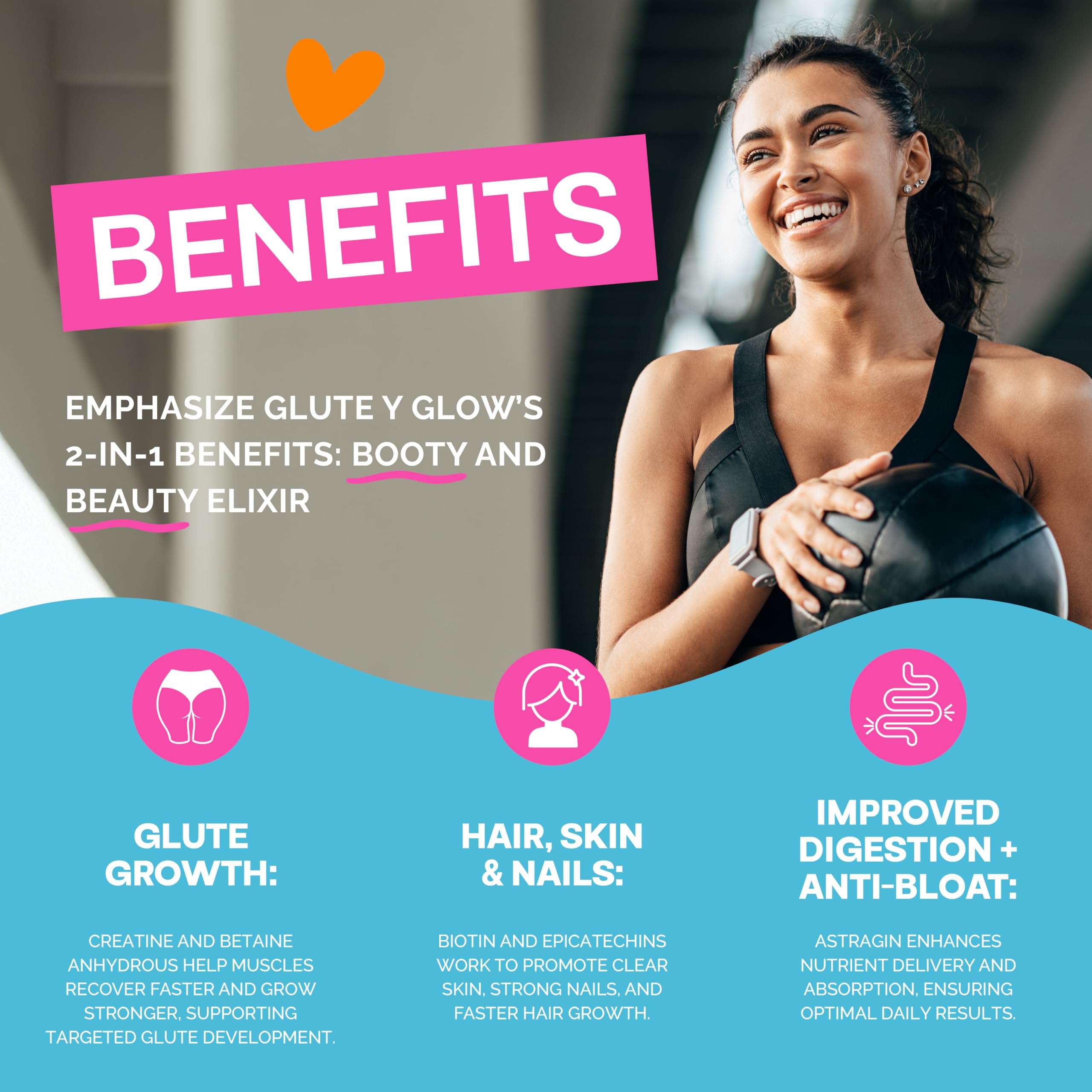 Foto 5 pulgar | Suplemento Amatemas Glute Y Glow Elixir 2 En 1 Para Botines Y Belleza - Venta Internacional.
