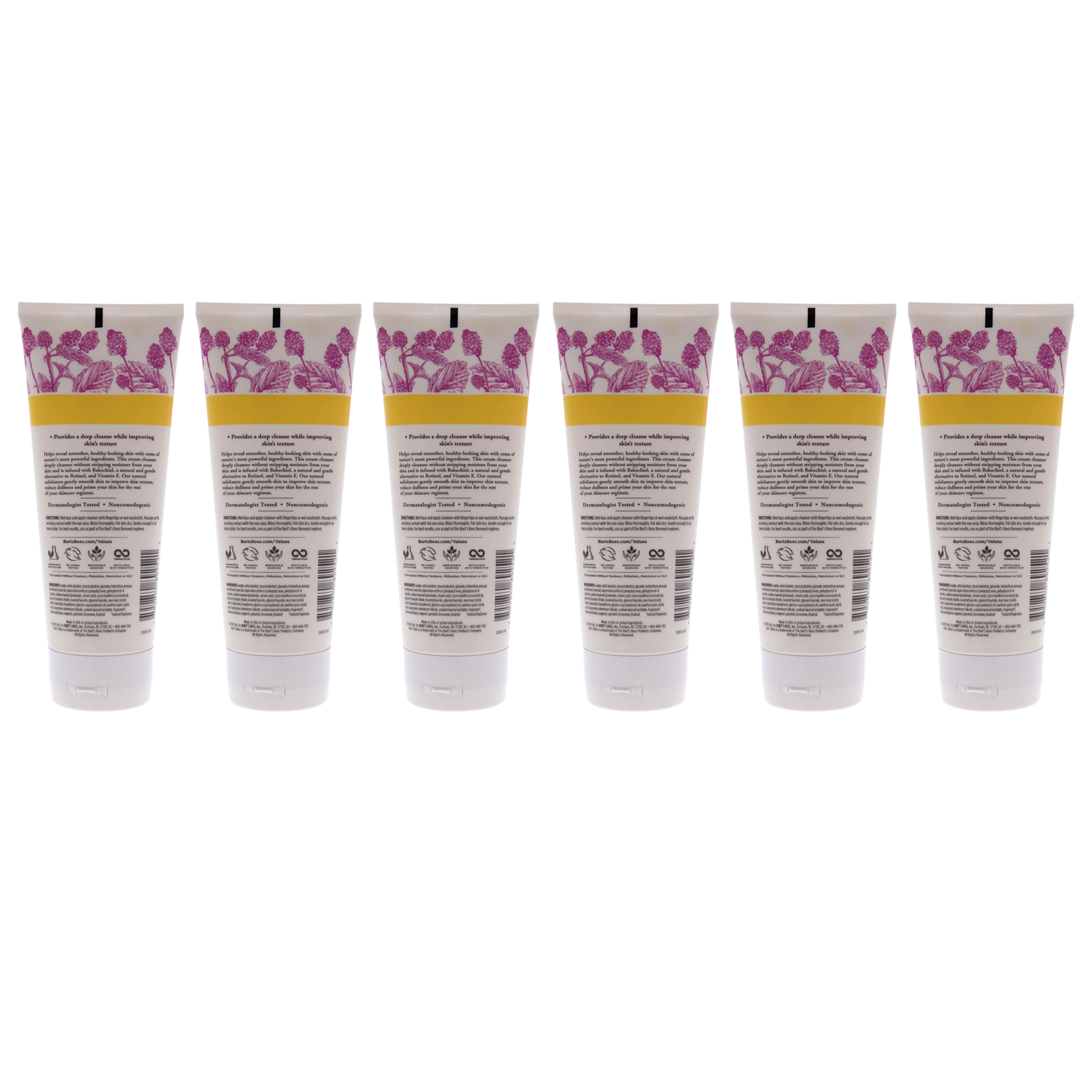 Foto 3 pulgar | Limpiador Para El Cuidado De La Piel Burts Bees Renewal Refining  Paquete De 6 - Venta Internacional.