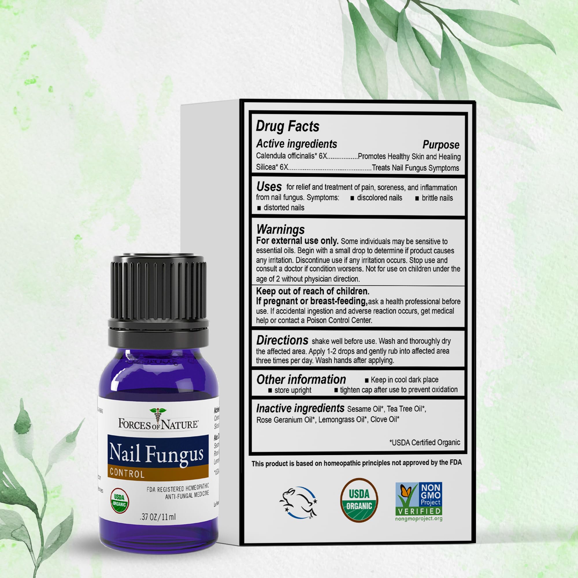 Foto 3 pulgar | Tratamiento De Hongos En Las Uñas De Los Pies Forces Of Nature  11 Ml  Orgánico - Venta Internacional.