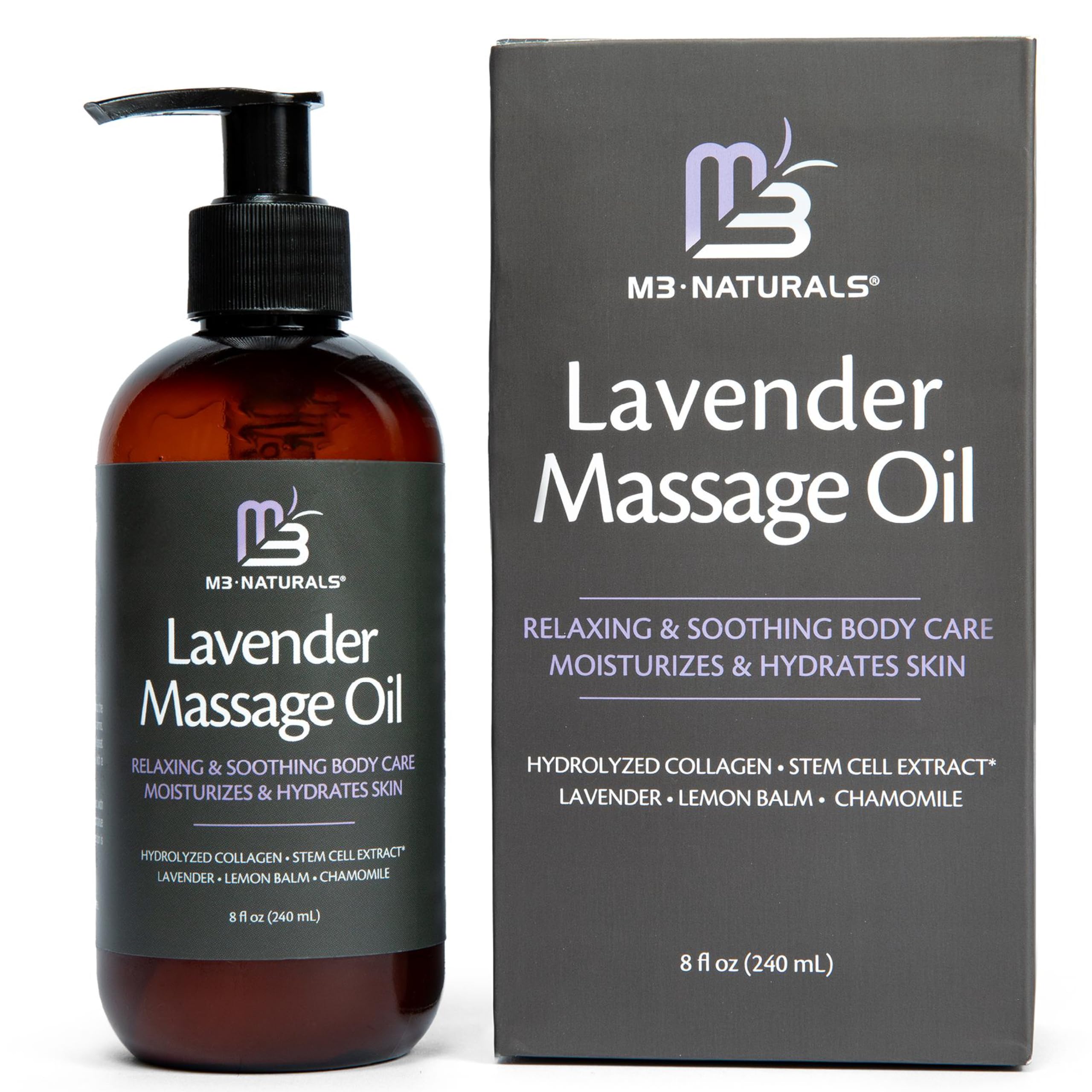 Foto 3 | Aceite De Masaje M3 Naturals Lavender Con Colágeno Y Células Madre - Venta Internacional.