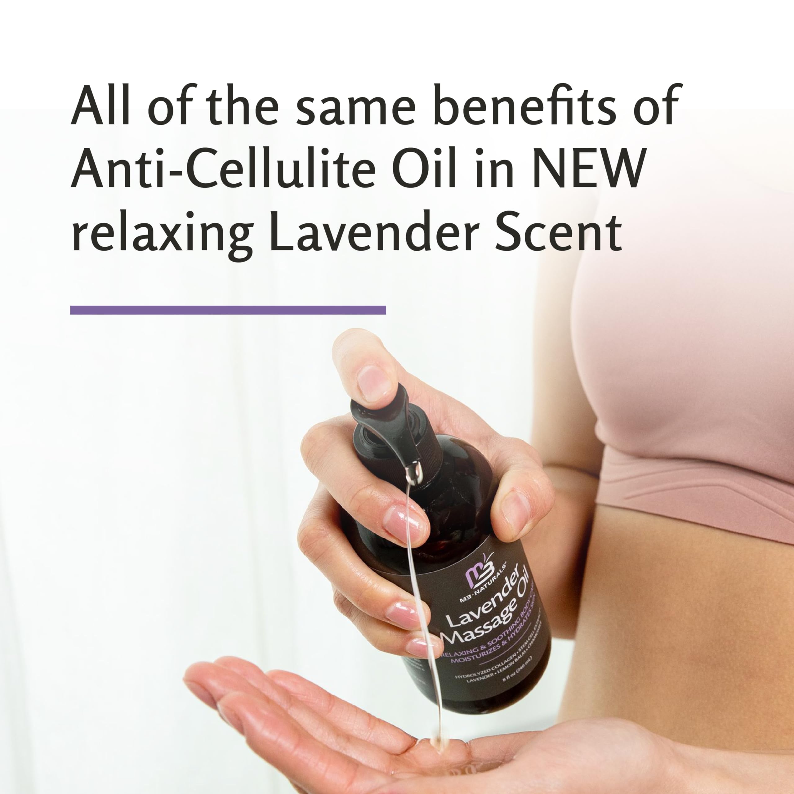 Foto 5 | Aceite De Masaje M3 Naturals Lavender Con Colágeno Y Células Madre - Venta Internacional.