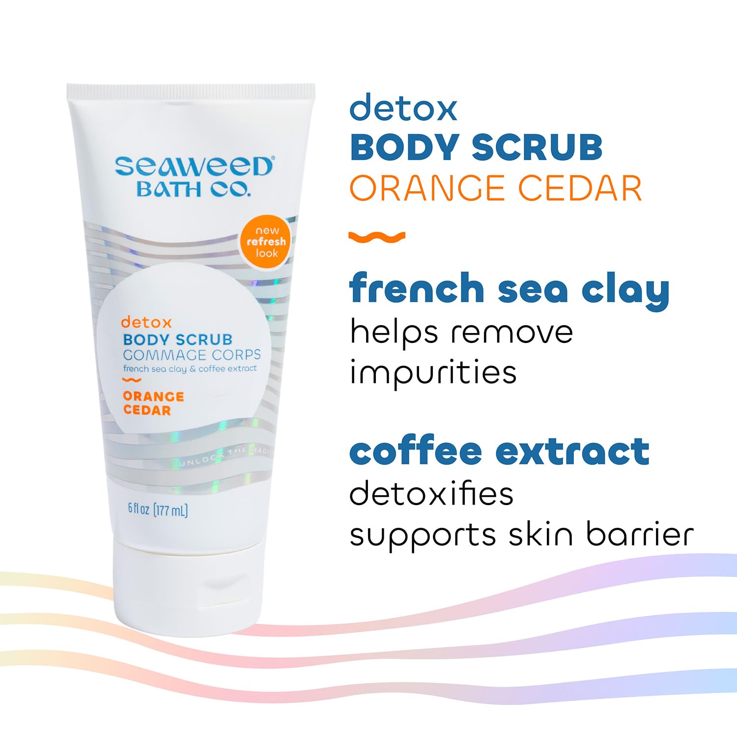 Foto 6 pulgar | Exfoliante Corporal Seaweed Bath Co. Detox  Aroma A Naranja Y Cedro  180 Ml - Venta Internacional.