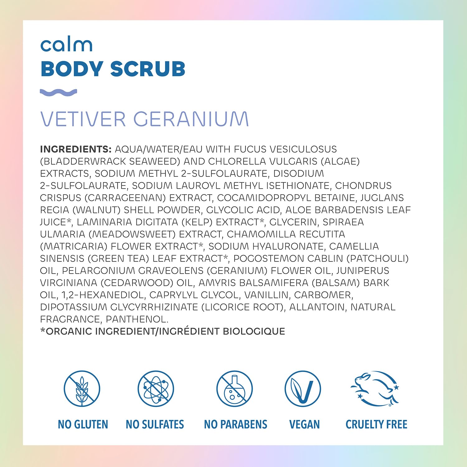 Foto 4 pulgar | Exfoliante Corporal Seaweed Bath Co. Calm Vetiver Geranio 180 Ml - Venta Internacional.