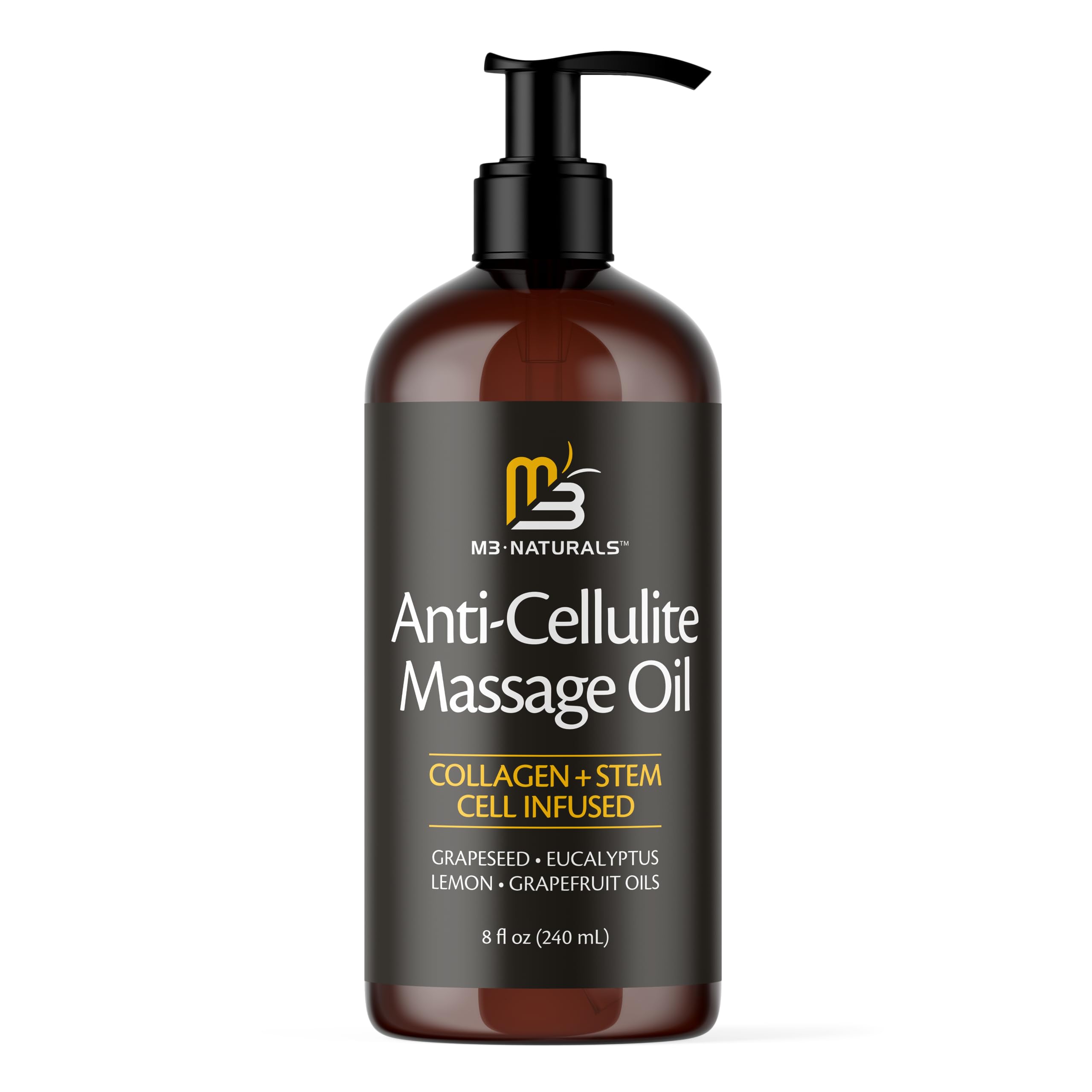 Foto 2 pulgar | Aceite De Masaje M3 Naturals Anticelulítico Con Células Madre De Colágeno 240 Ml - Venta Internacional.