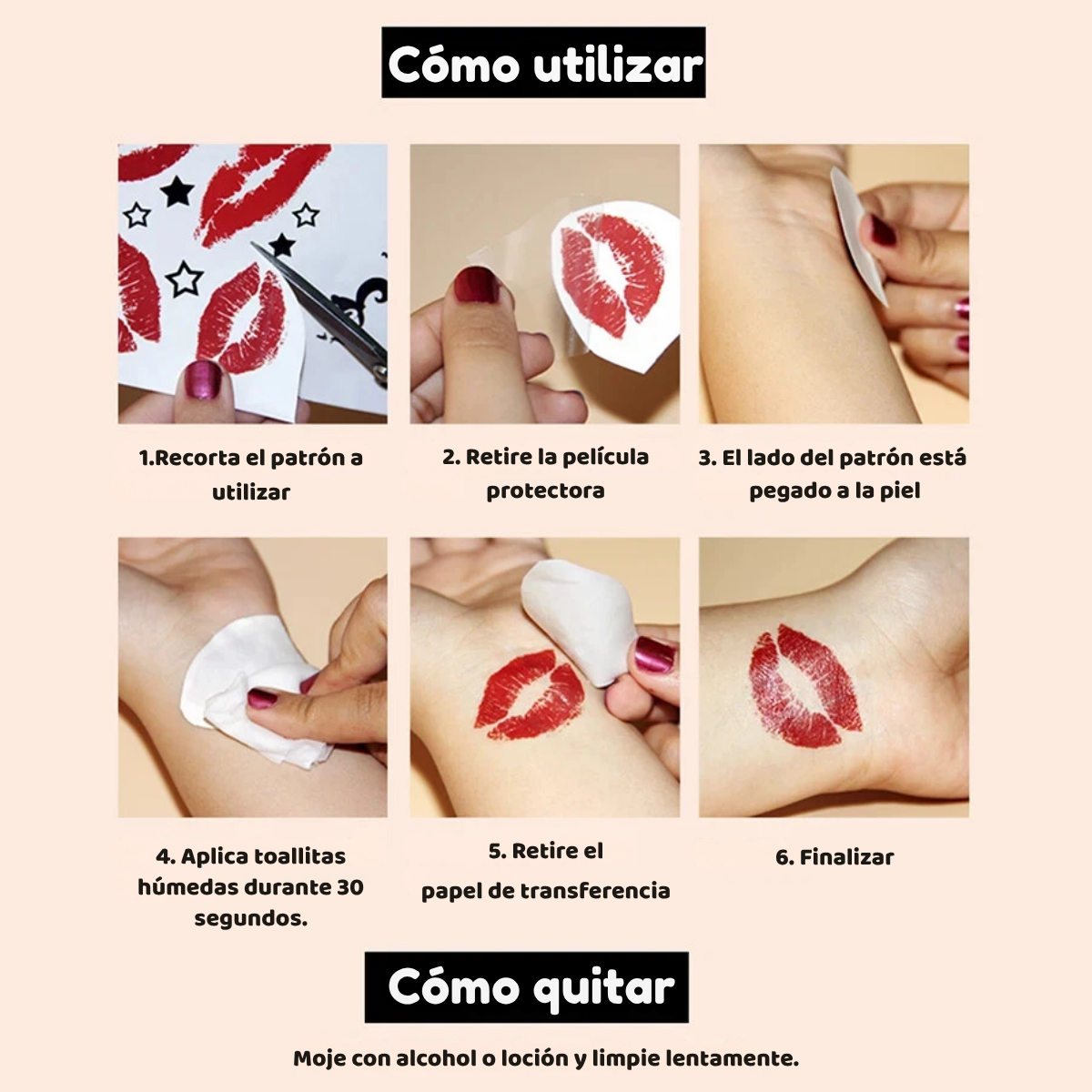 Foto 6 pulgar | +100 Tatuajes Temporales Minis P/ Dedos Cara Cuello Manos