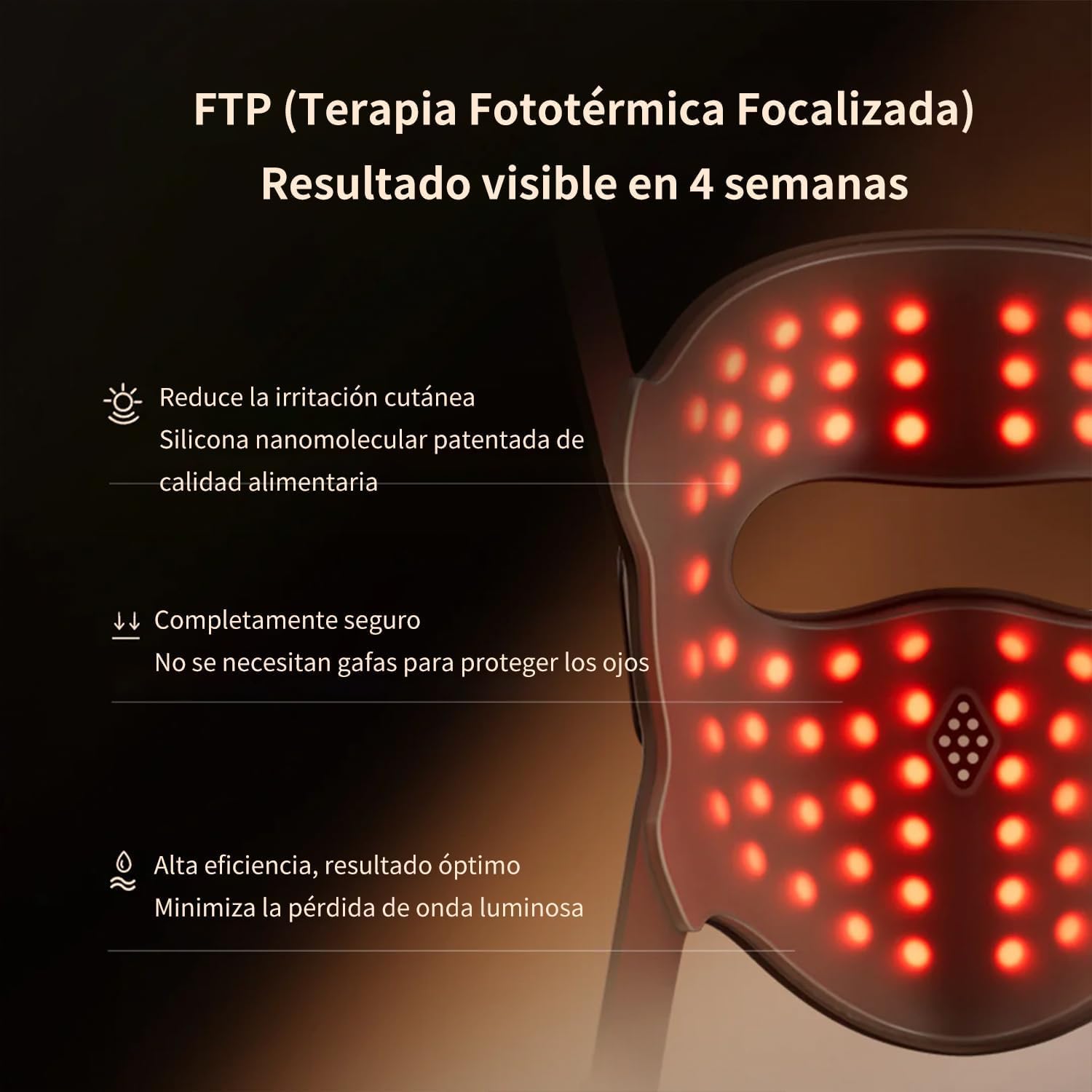 Foto 7 pulgar | Máscara Facial Luz Láser 4d
