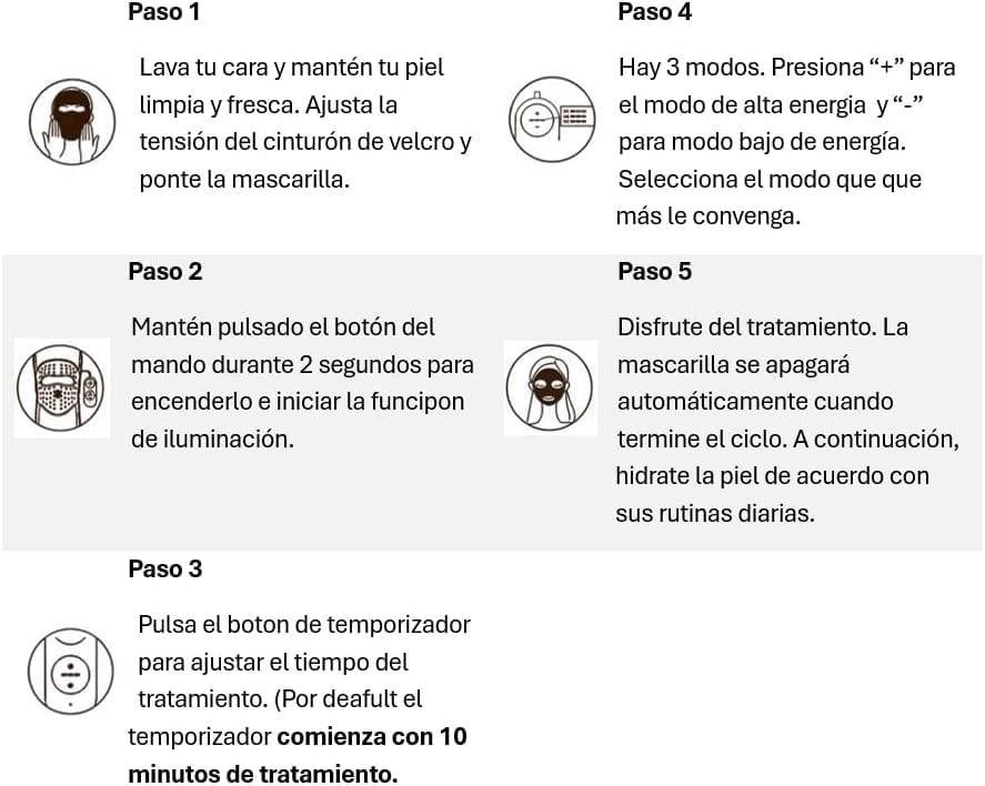 Foto 9 pulgar | Máscara Facial Luz Láser 4d
