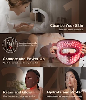 Foto 7 | Máscara De Terapia De Luz Roja Jovs Para Rostro Con Luz Infrarroja Cercana - Venta Internacional.